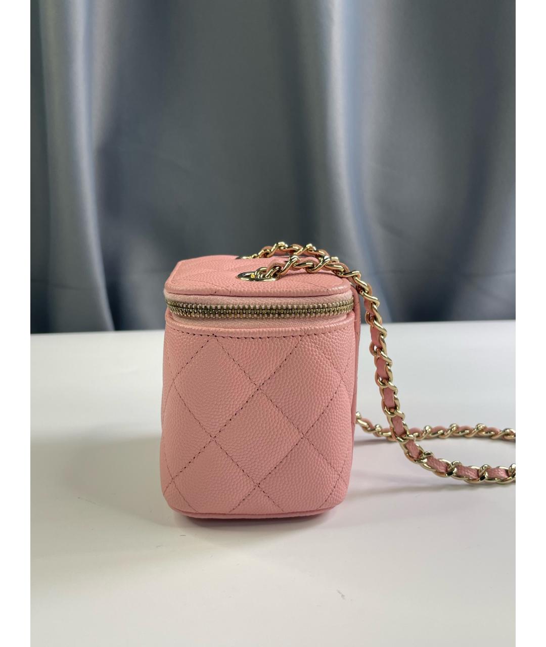 CHANEL Розовая кожаная сумка через плечо, фото 5