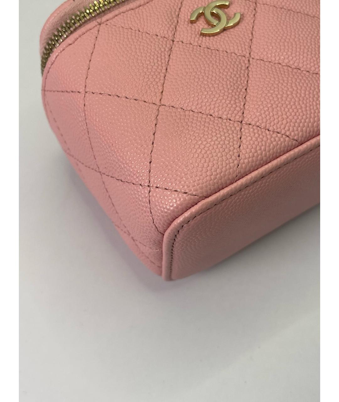 CHANEL Розовая кожаная сумка через плечо, фото 8