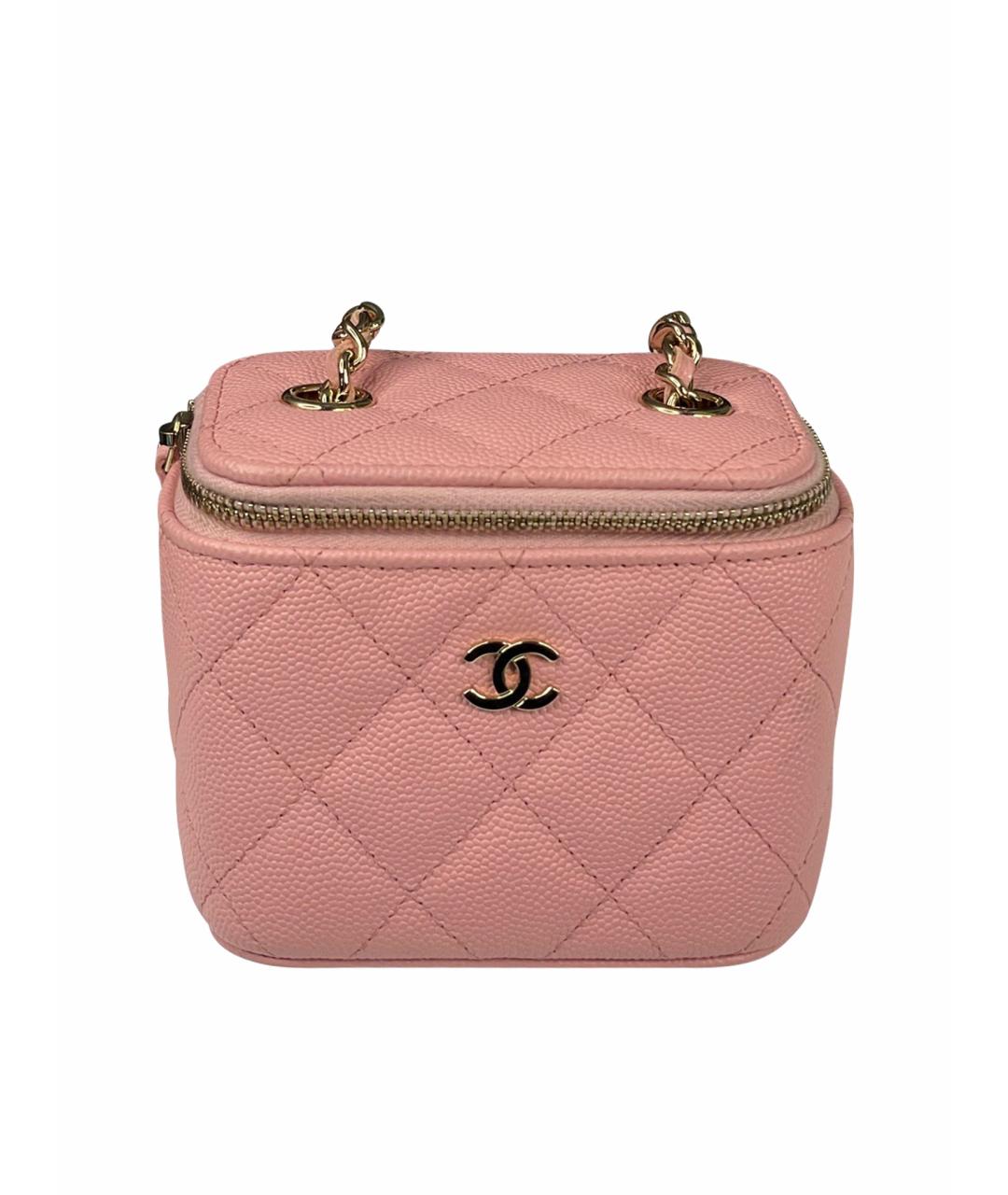 CHANEL Розовая кожаная сумка через плечо, фото 10