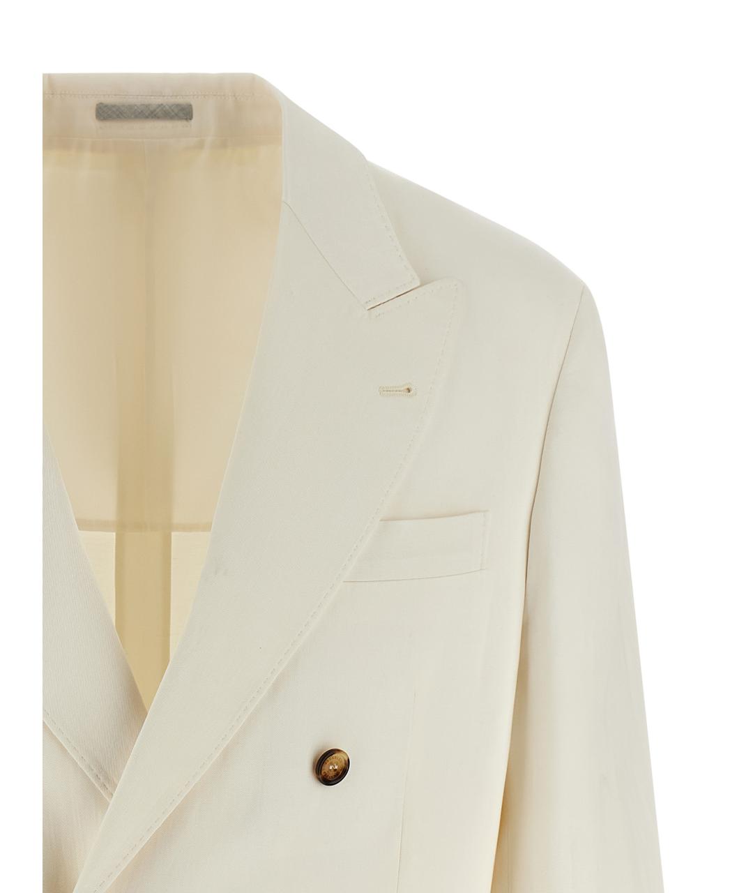 BRUNELLO CUCINELLI Белый шелковый пиджак, фото 3