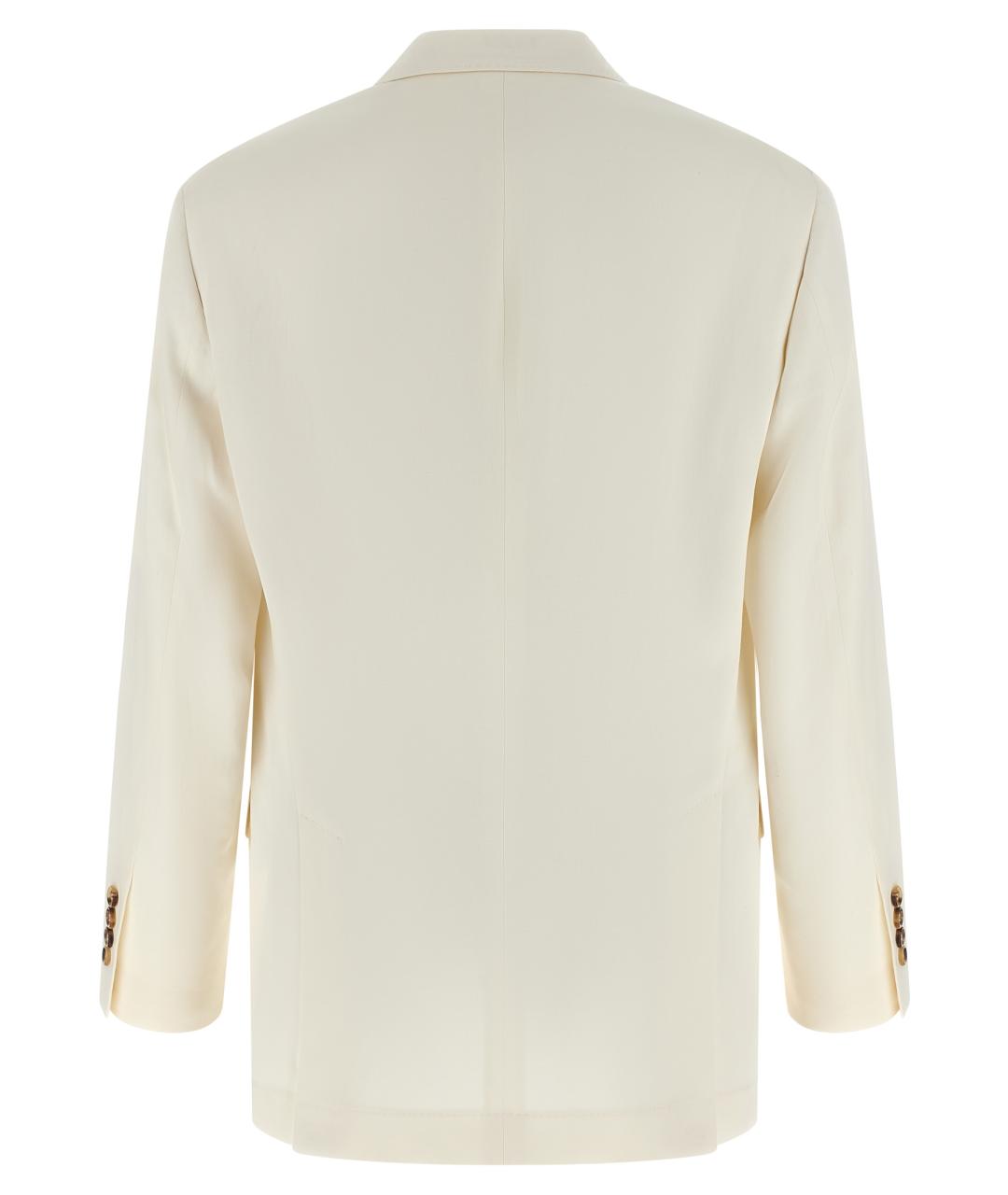 BRUNELLO CUCINELLI Белый шелковый пиджак, фото 2