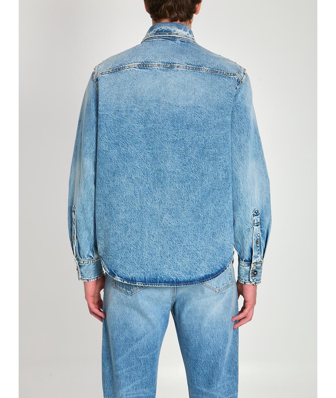 VERSACE Синяя хлопковая куртка, фото 4