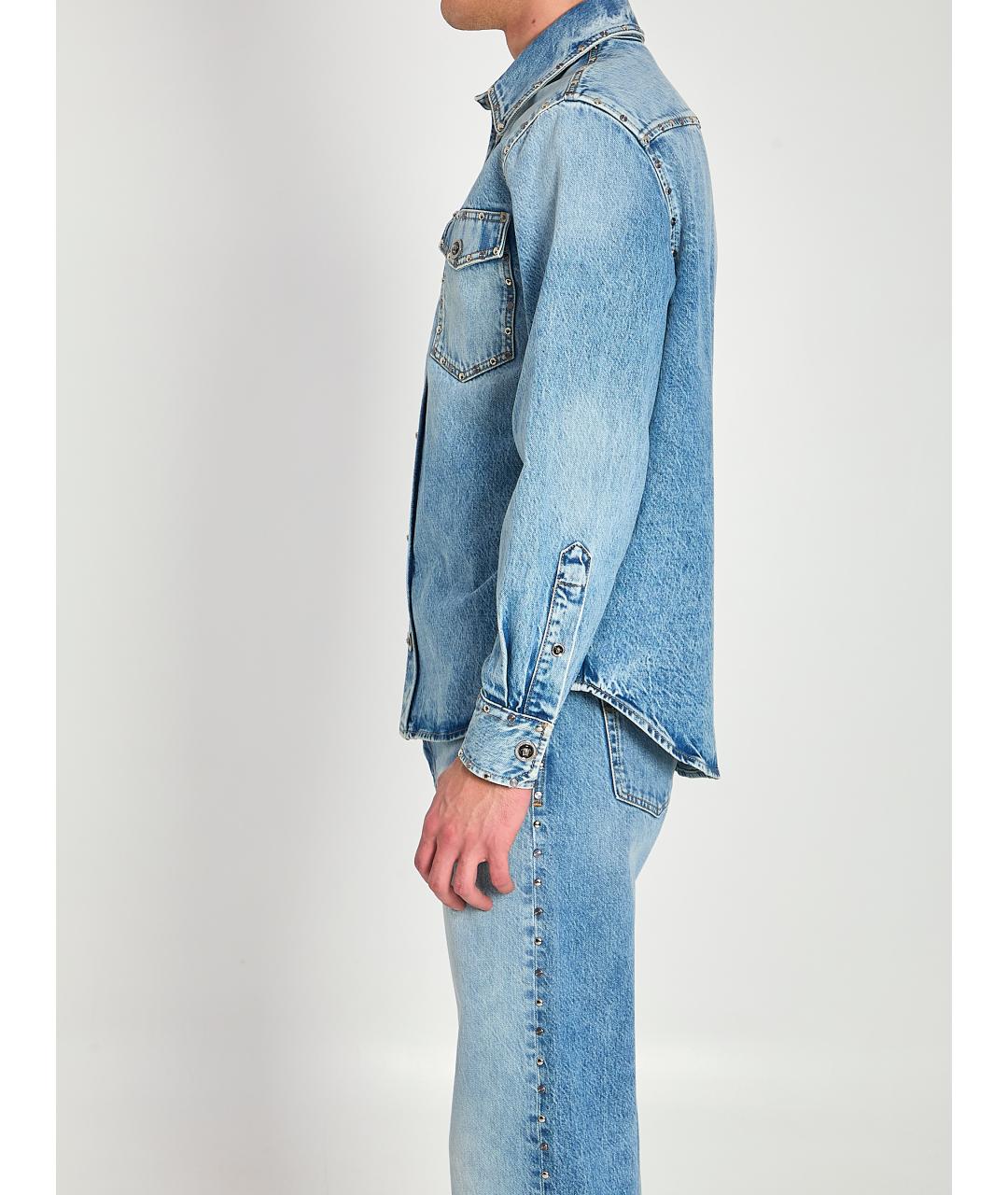 VERSACE Синяя хлопковая куртка, фото 3