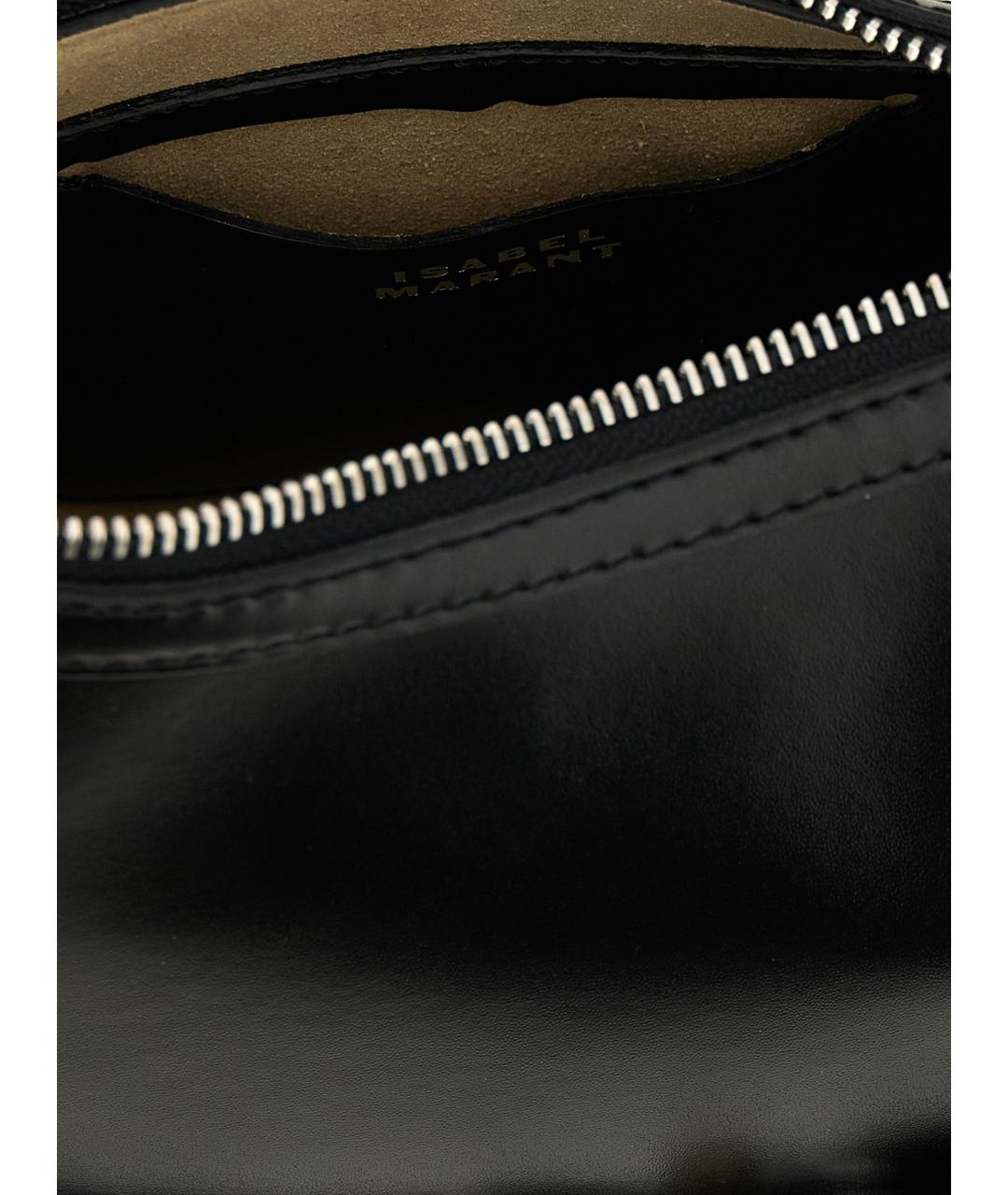 ISABEL MARANT Черная кожаная сумка через плечо, фото 4