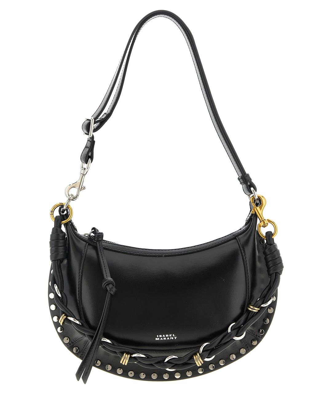 ISABEL MARANT Черная кожаная сумка через плечо, фото 1