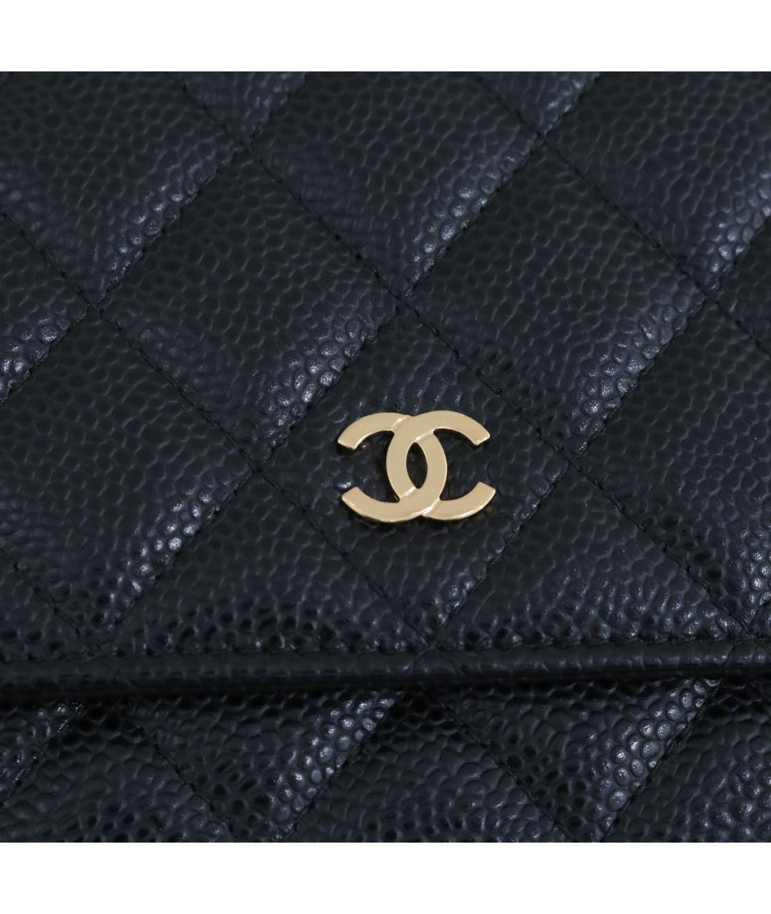 CHANEL Черная кожаная сумка через плечо, фото 6