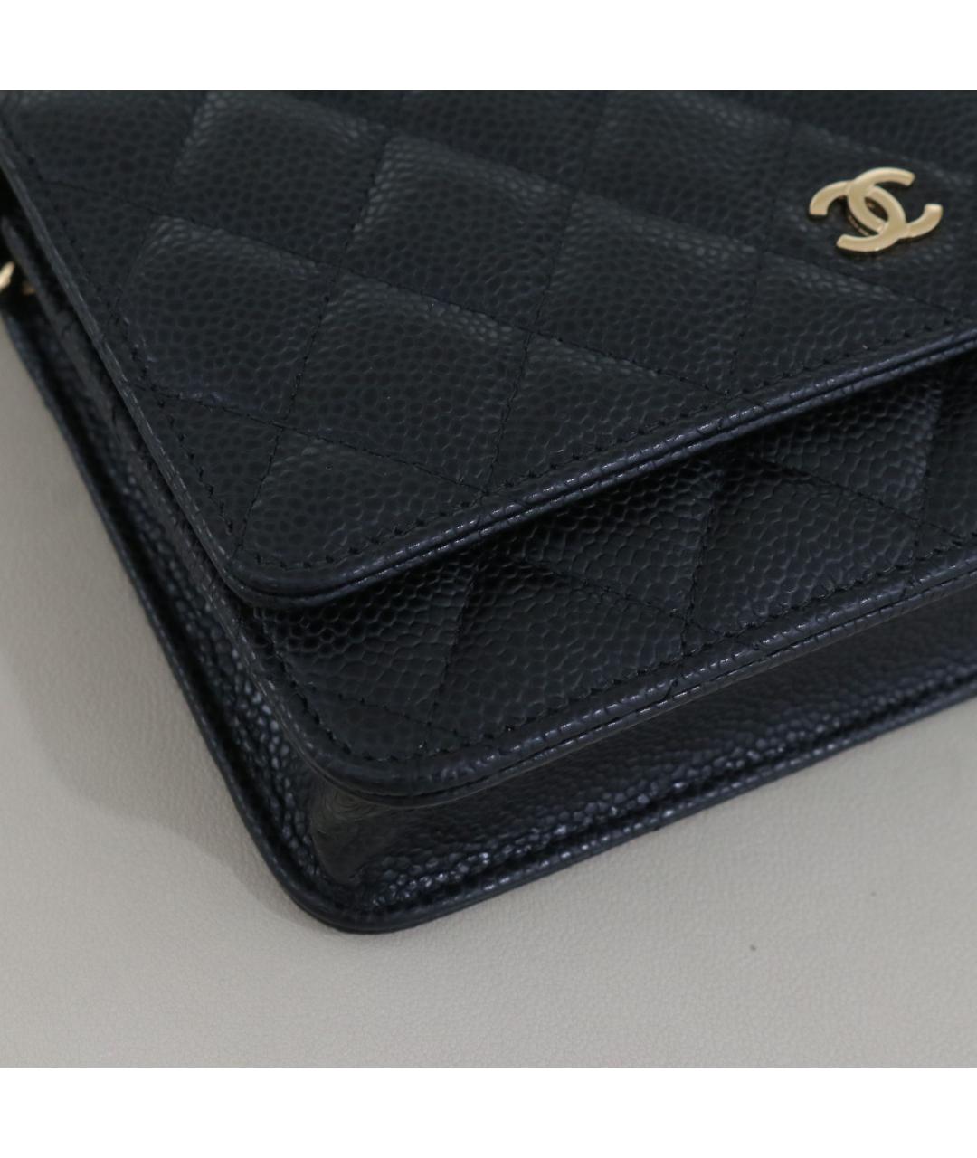 CHANEL Черная кожаная сумка через плечо, фото 4