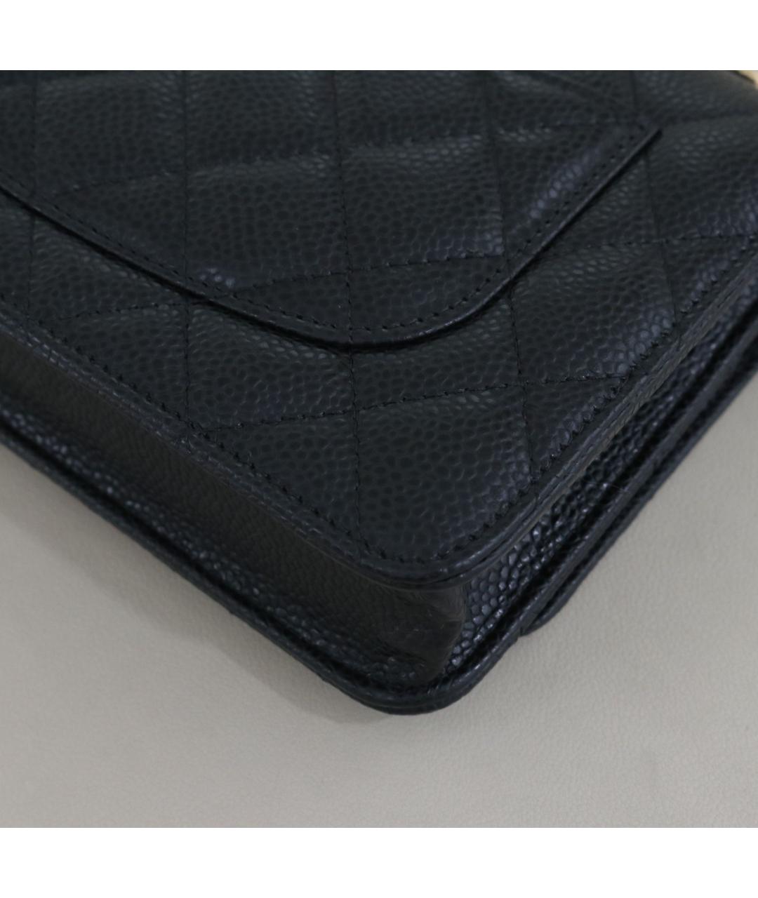 CHANEL Черная кожаная сумка через плечо, фото 5