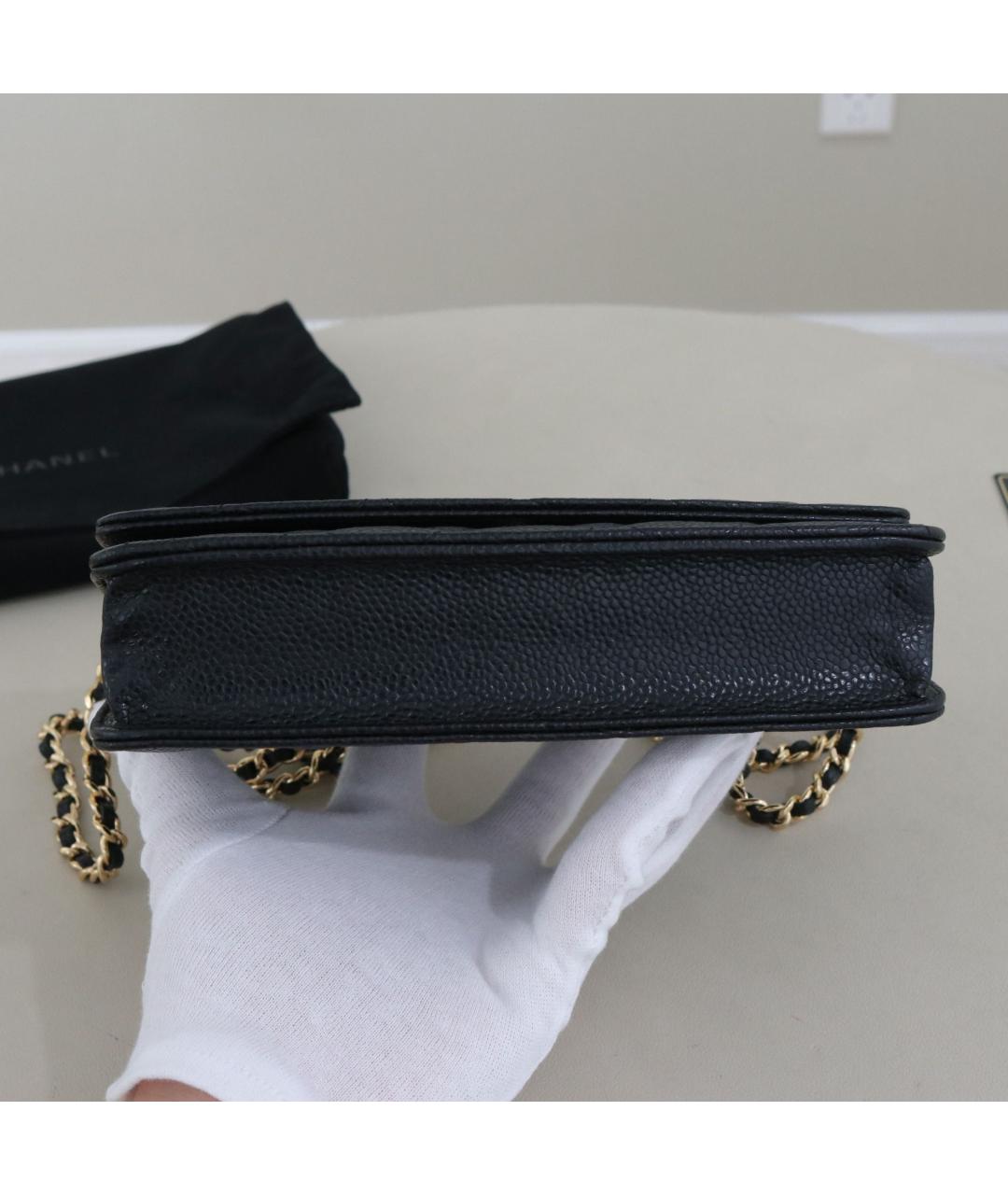 CHANEL Черная кожаная сумка через плечо, фото 3