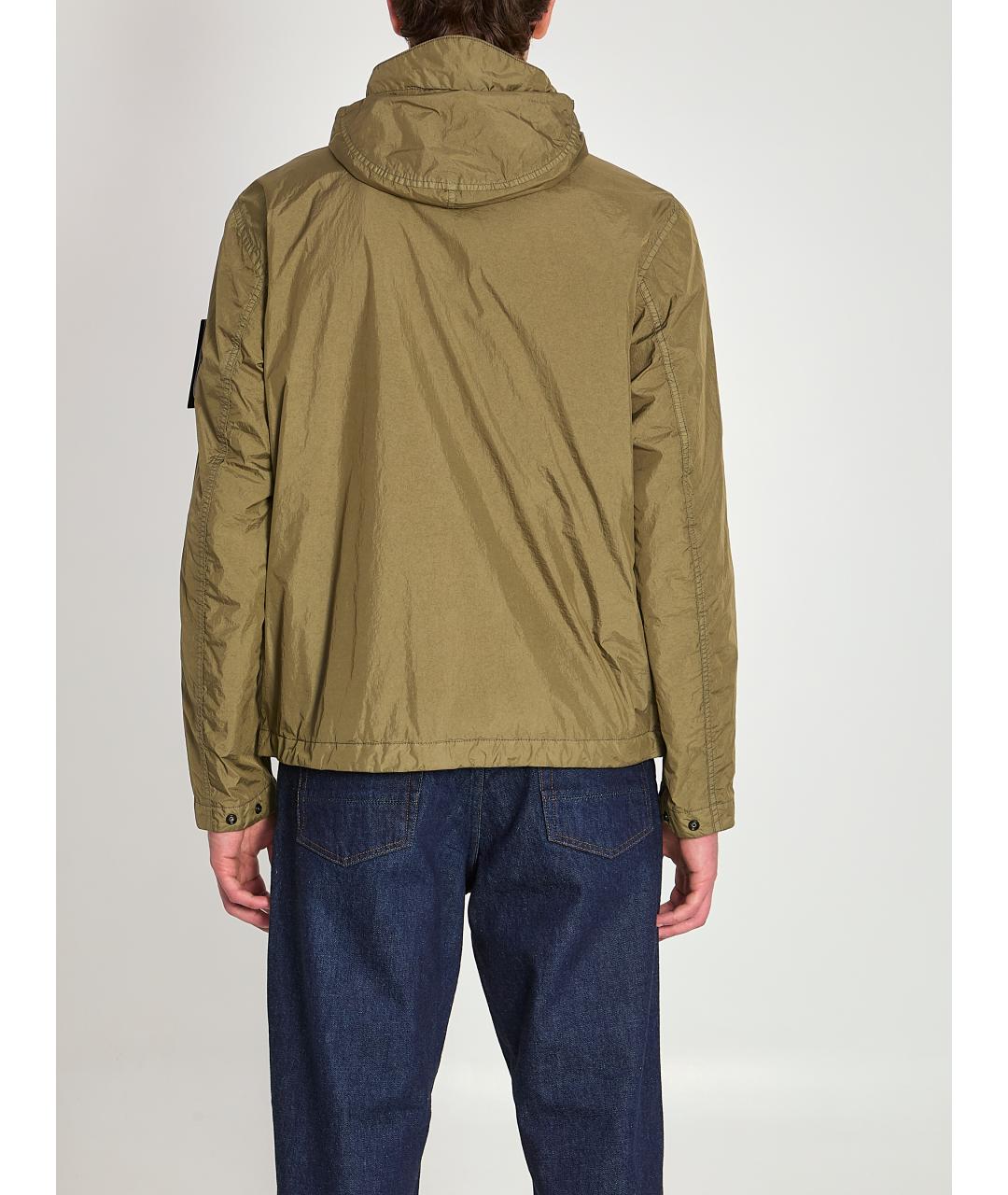 STONE ISLAND Зеленая полиамидовая куртка, фото 4