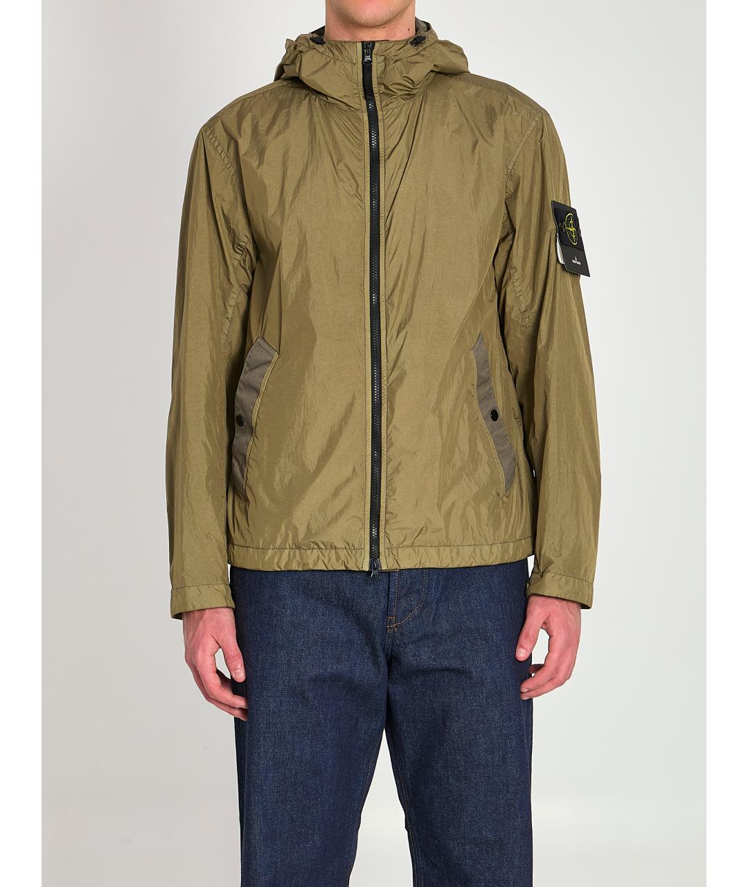 STONE ISLAND Зеленая полиамидовая куртка, фото 6