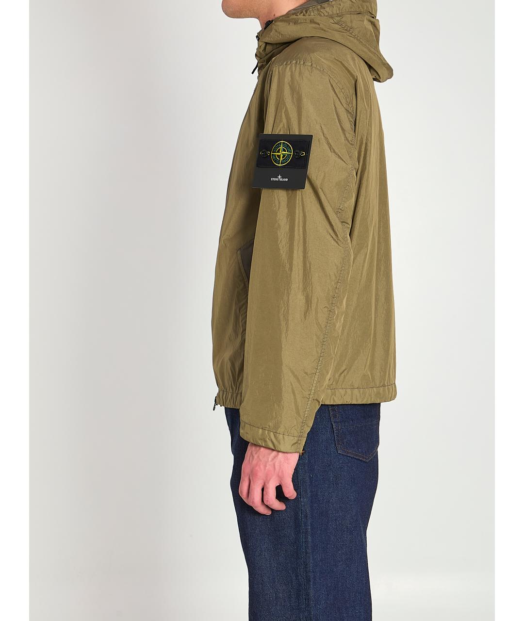 STONE ISLAND Зеленая полиамидовая куртка, фото 3