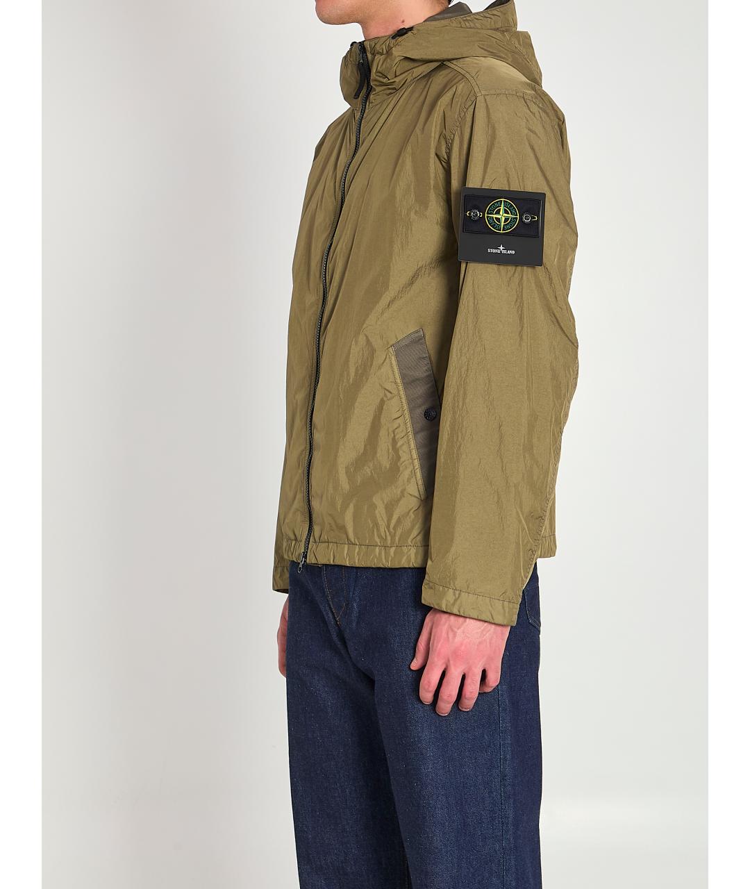 STONE ISLAND Зеленая полиамидовая куртка, фото 2
