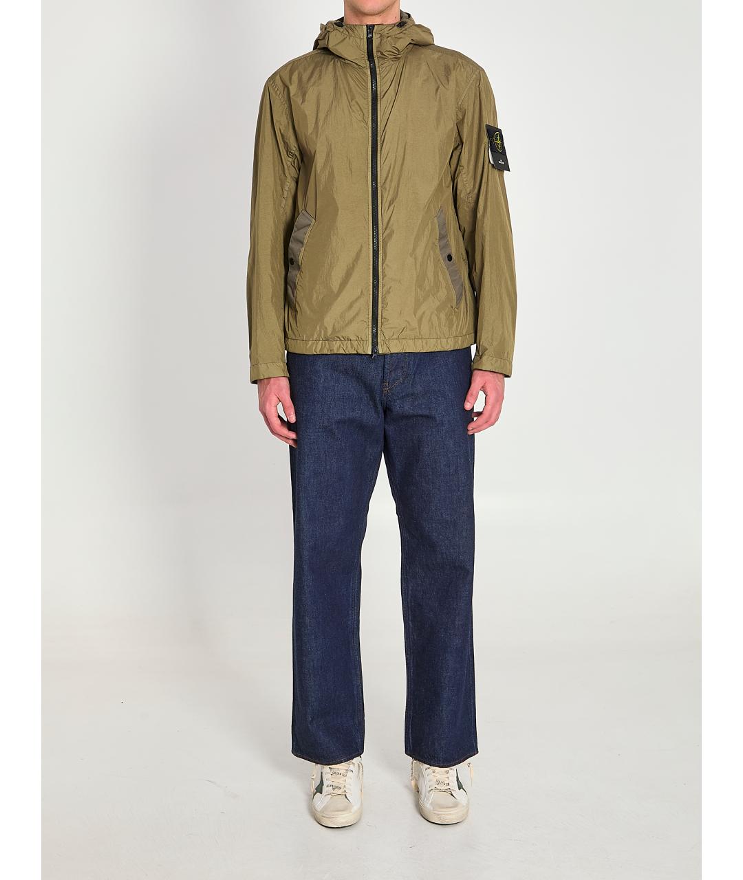 STONE ISLAND Зеленая полиамидовая куртка, фото 5