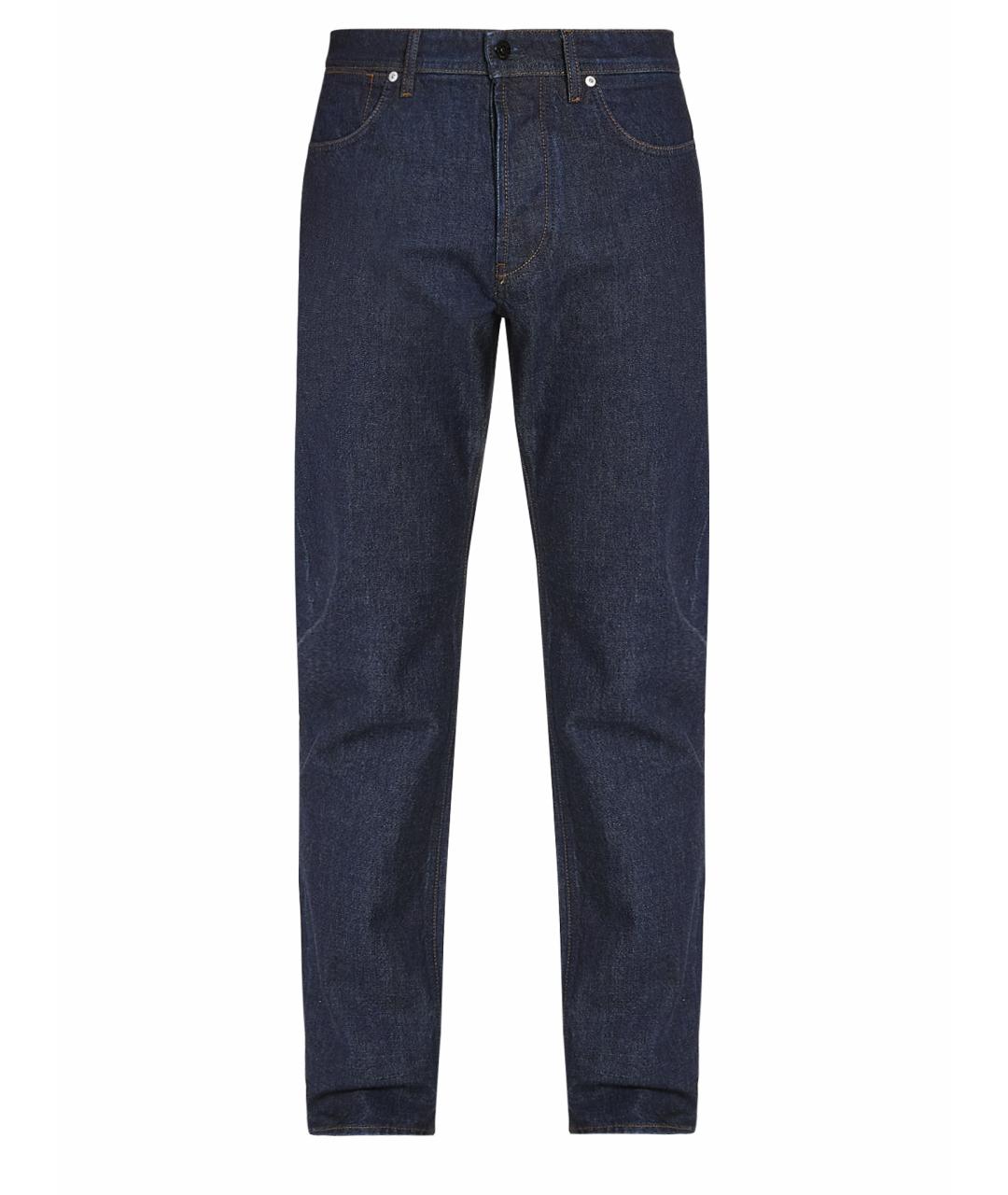 STONE ISLAND Темно-синие хлопковые прямые джинсы, фото 1