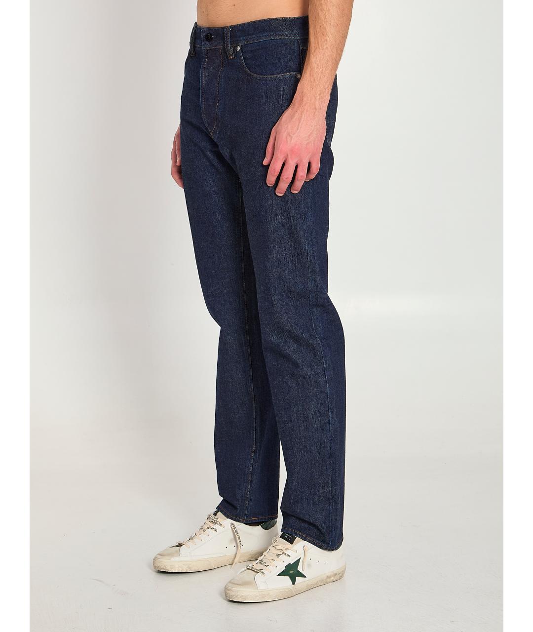 STONE ISLAND Темно-синие хлопковые прямые джинсы, фото 2