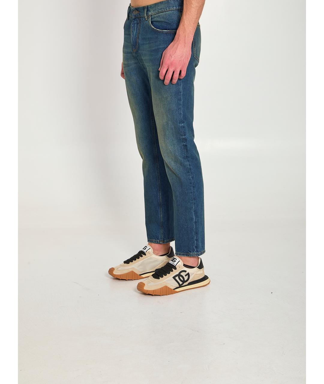 DOLCE&GABBANA Синие хлопковые джинсы скинни, фото 2