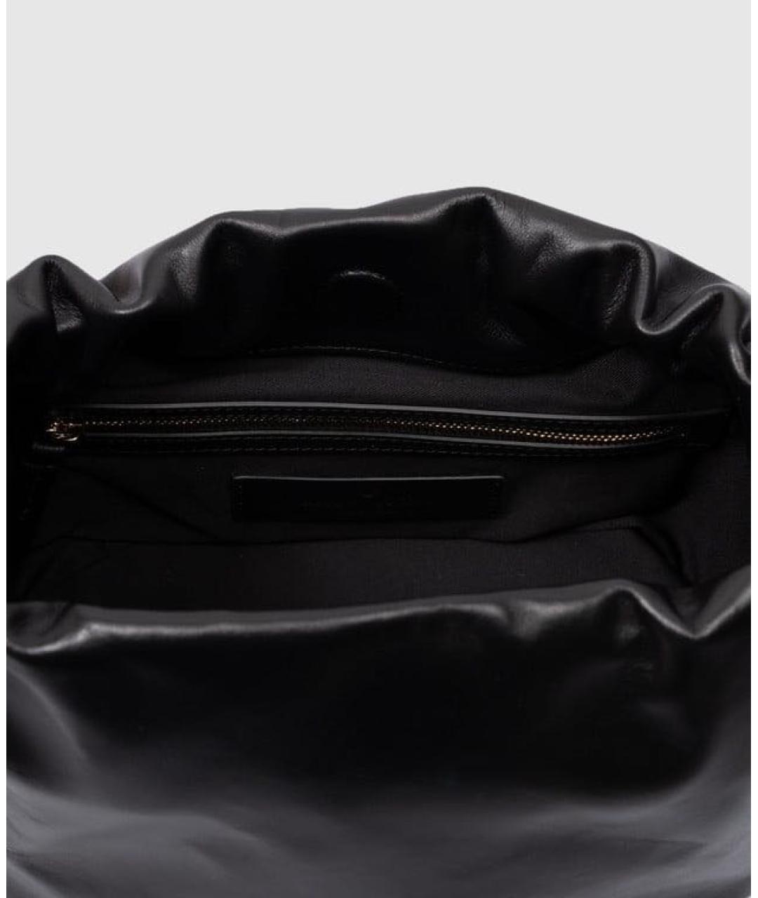 LOULOU STUDIO Черная кожаная сумка через плечо, фото 4