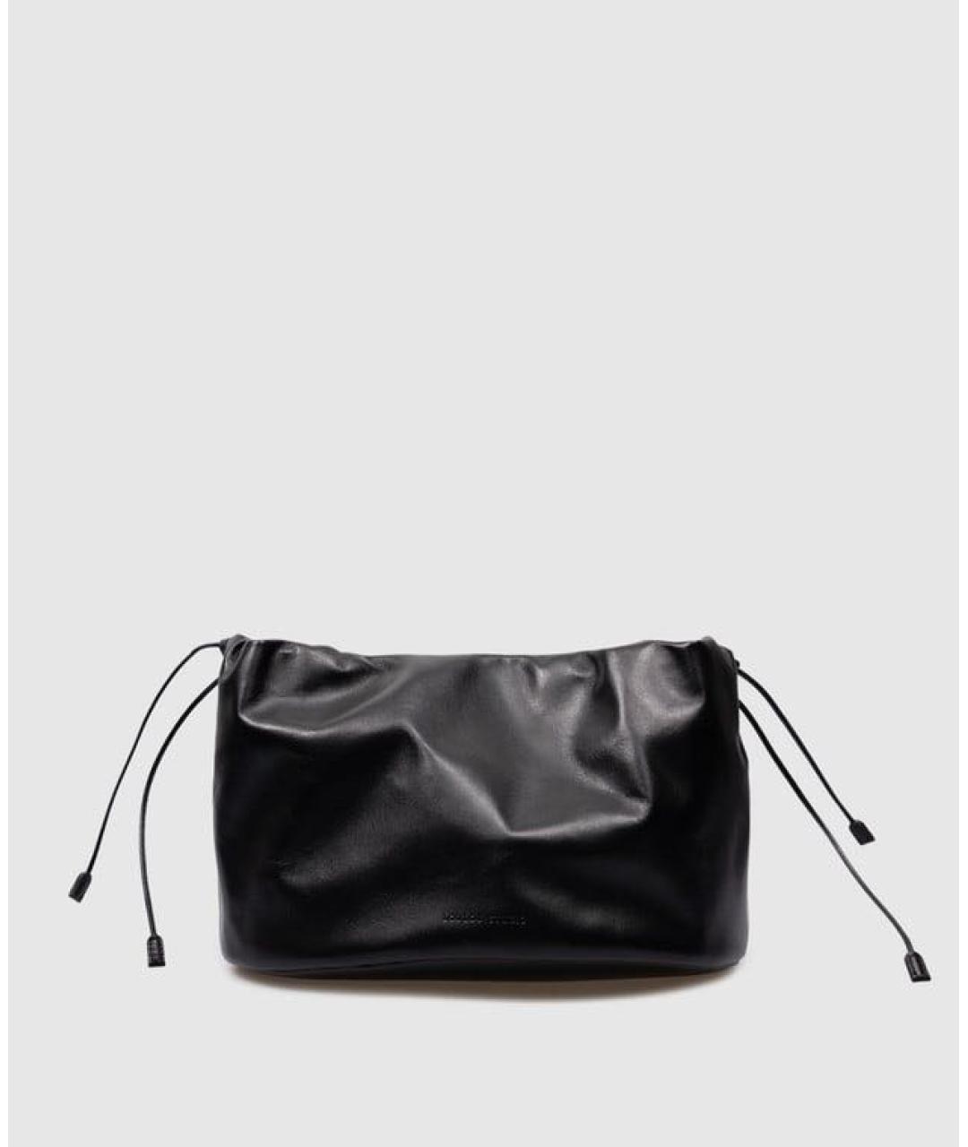 LOULOU STUDIO Черная кожаная сумка через плечо, фото 6
