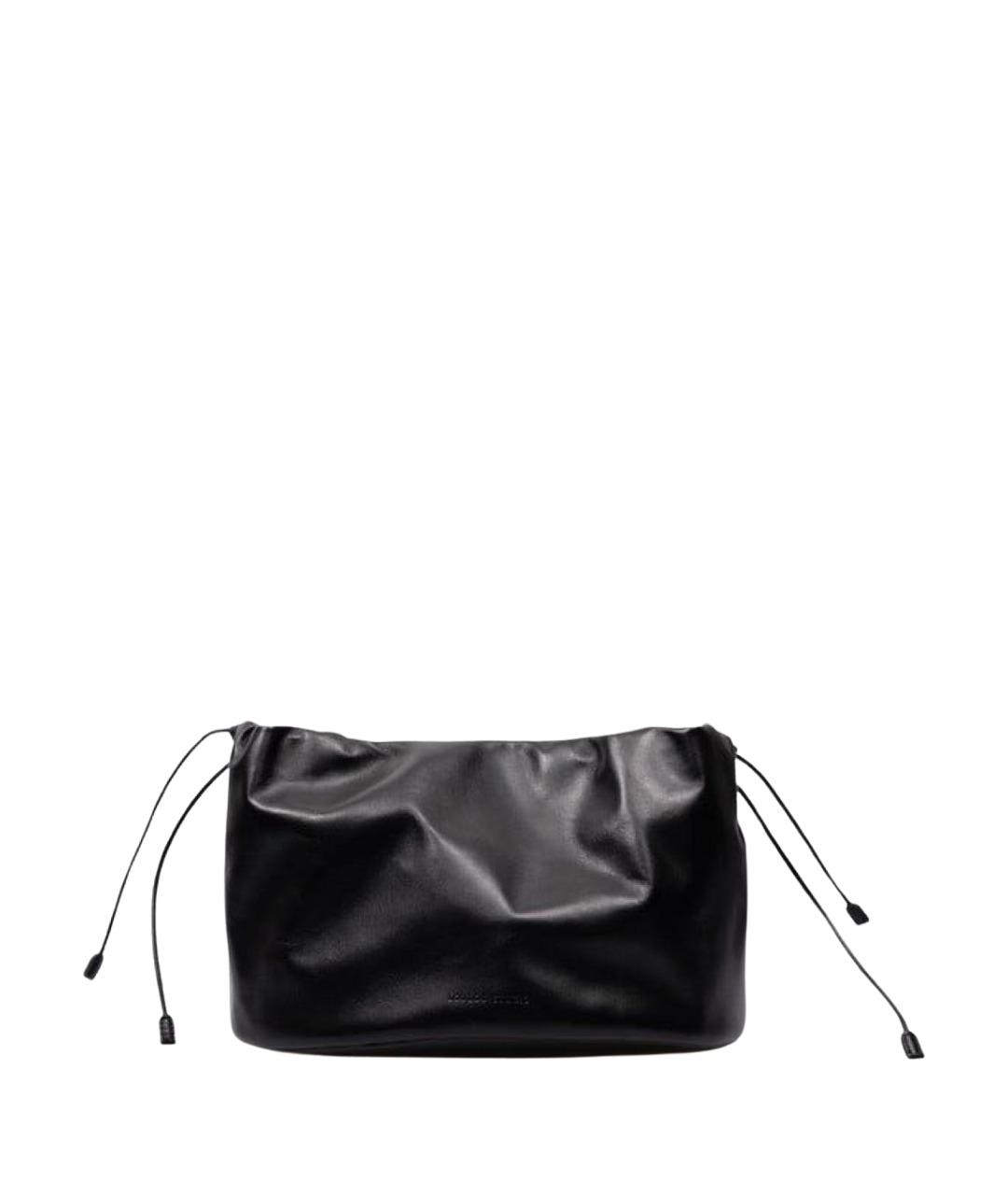 LOULOU STUDIO Черная кожаная сумка через плечо, фото 1