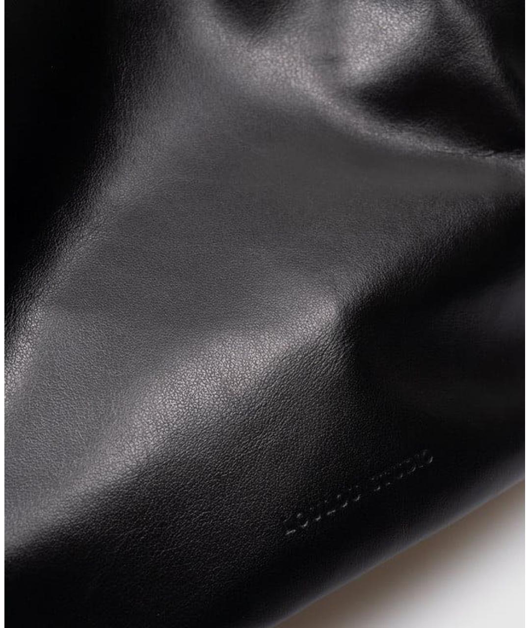 LOULOU STUDIO Черная кожаная сумка через плечо, фото 3