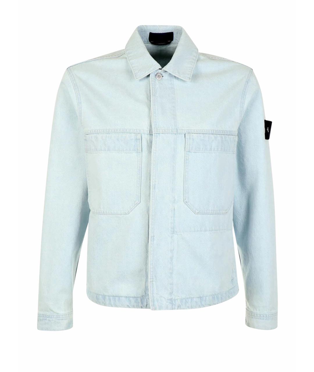 STONE ISLAND Голубая хлопковая куртка, фото 1