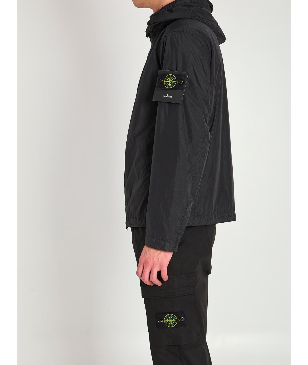 STONE ISLAND Черная полиамидовая куртка, фото 3
