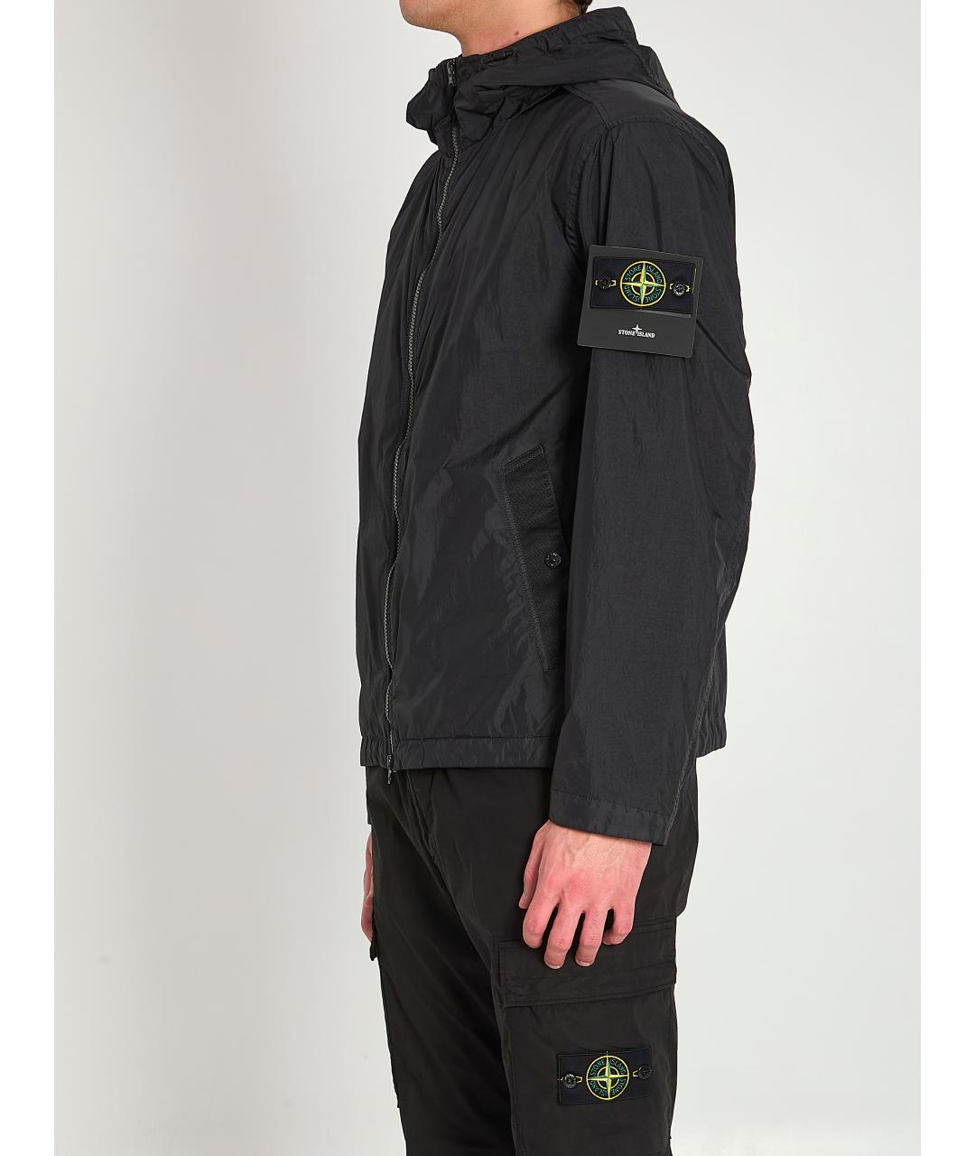 STONE ISLAND Черная полиамидовая куртка, фото 2