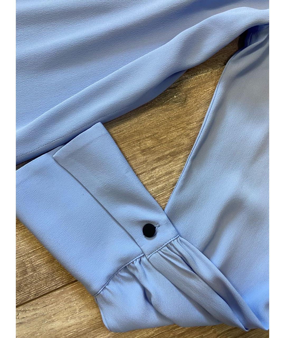 ERIKA CAVALLINI Голубое шелковое повседневное платье, фото 4