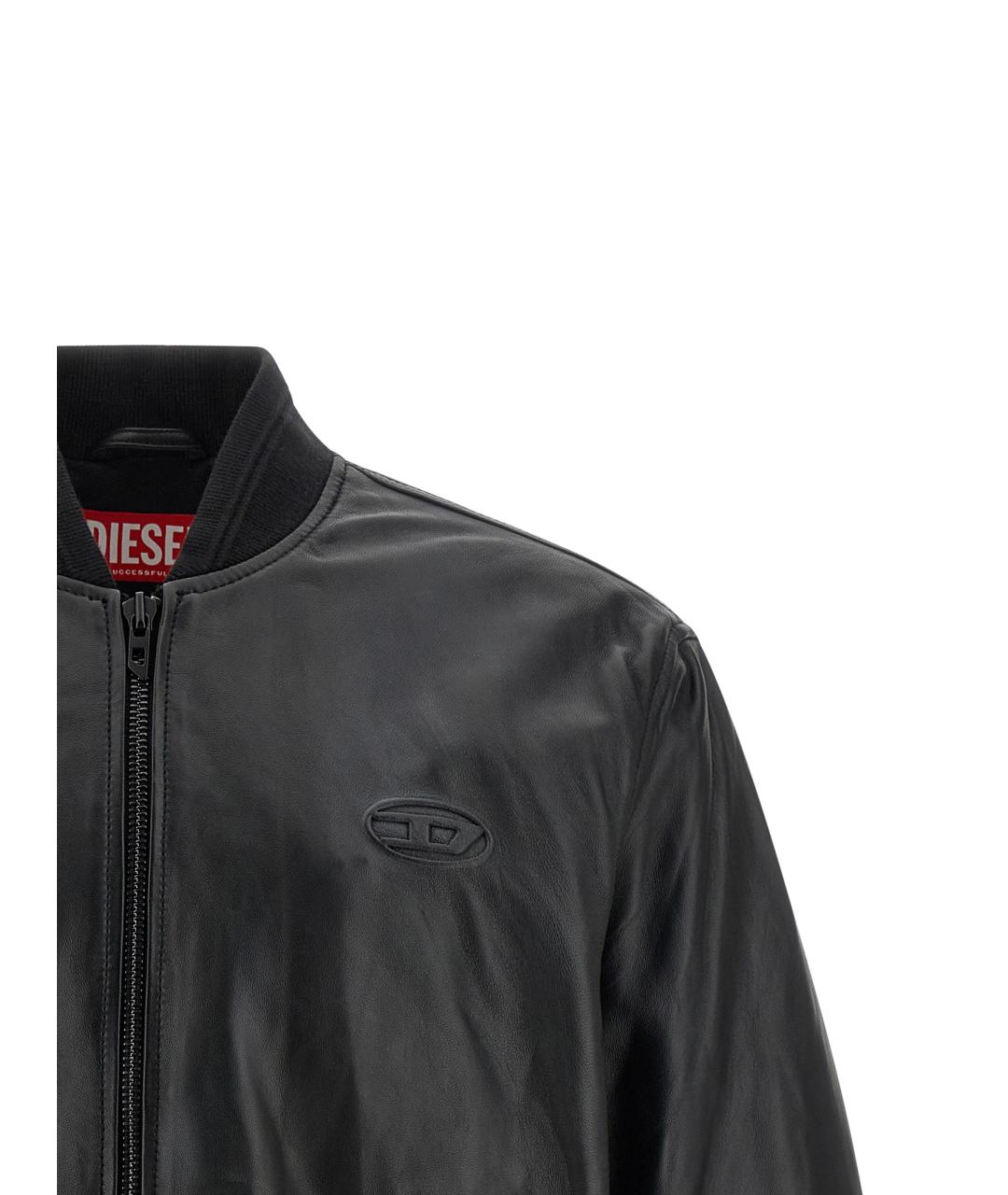 DIESEL Черная кожаная куртка, фото 3