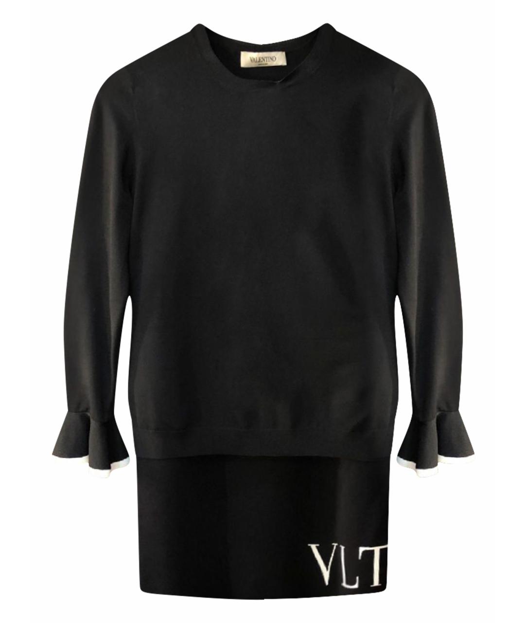 VALENTINO Черный вискозный костюм с юбками, фото 1