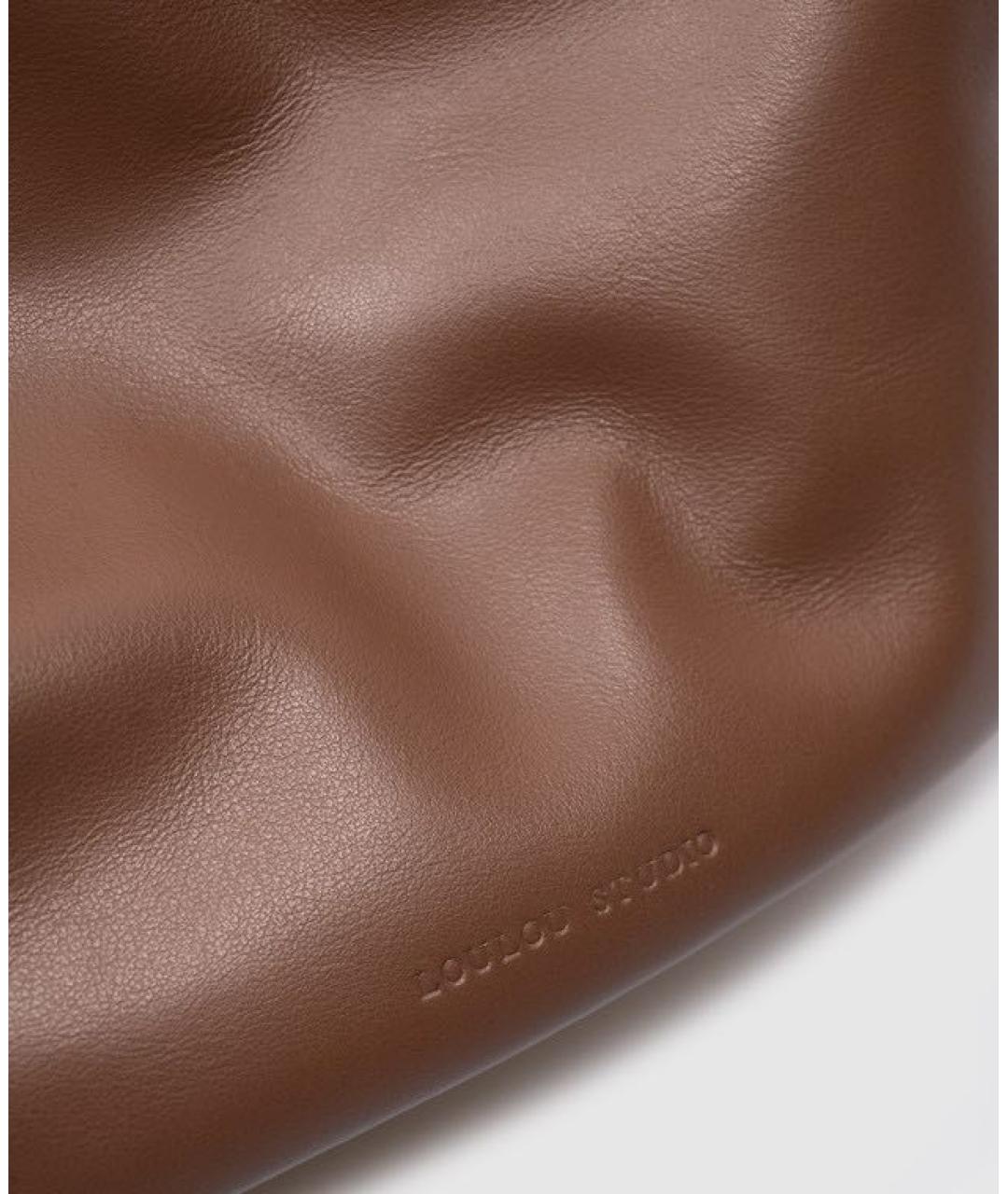 LOULOU STUDIO Коричневая кожаная сумка через плечо, фото 3