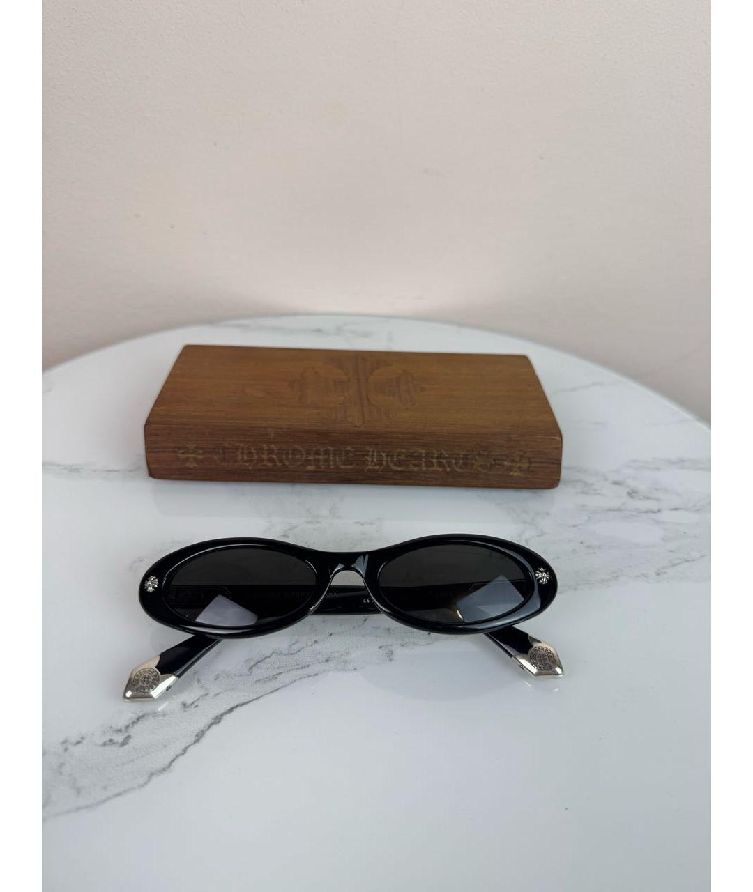 CHROME HEARTS Черные пластиковые солнцезащитные очки, фото 3