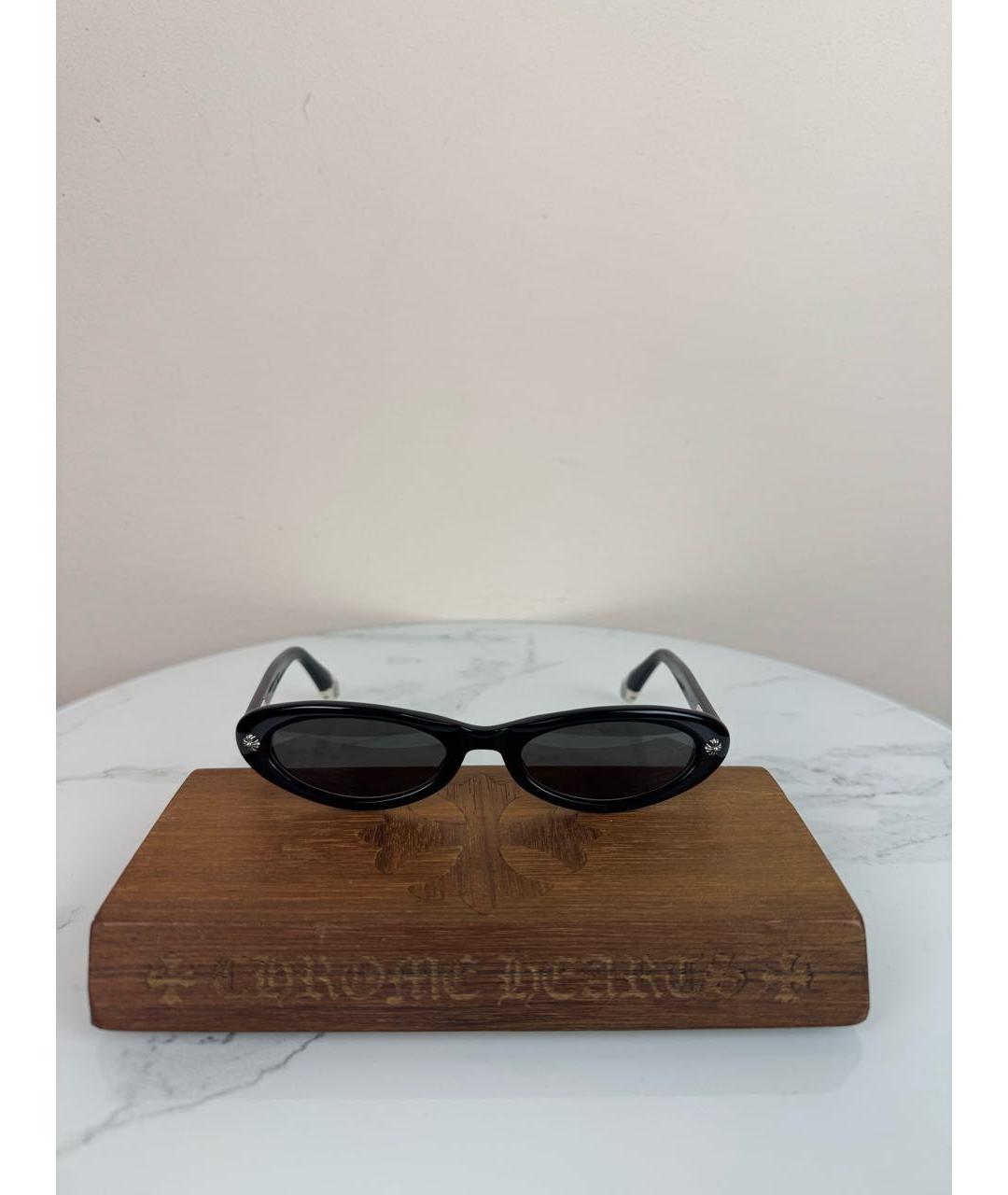 CHROME HEARTS Черные пластиковые солнцезащитные очки, фото 5