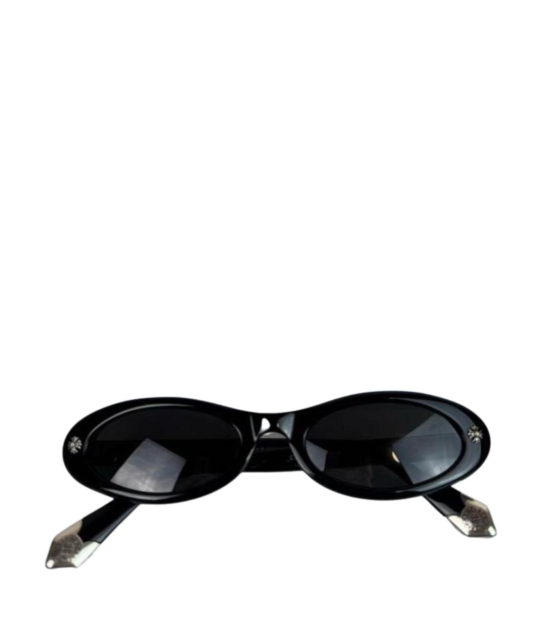 CHROME HEARTS Черные пластиковые солнцезащитные очки, фото 1