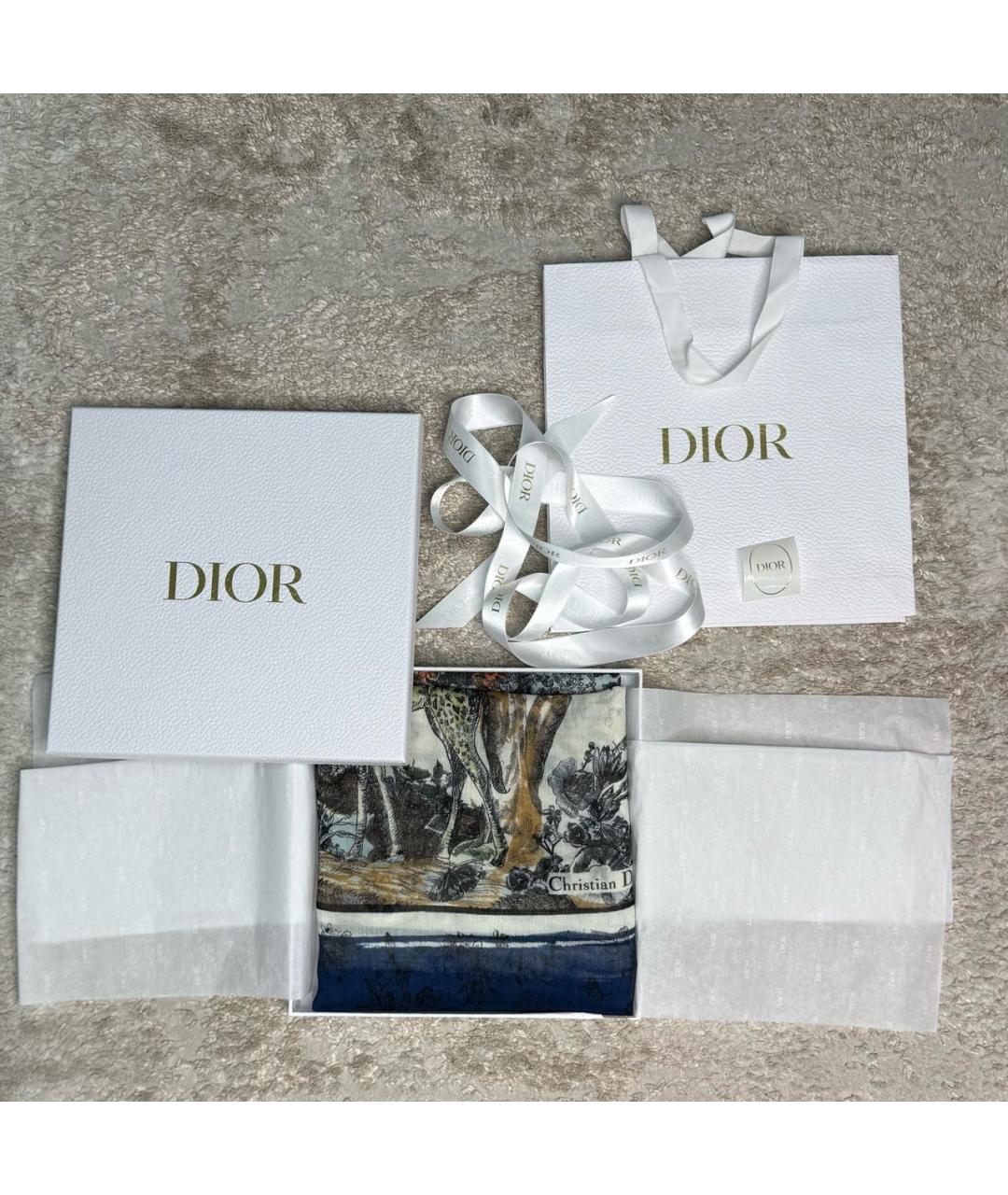 CHRISTIAN DIOR Мульти кашемировый платок, фото 6