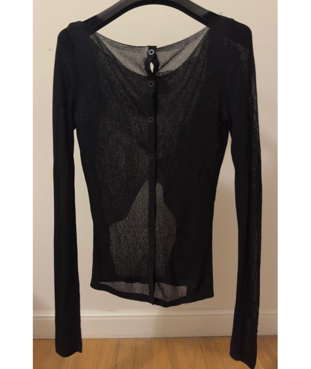 032C Черный вискозный кардиган, фото 4