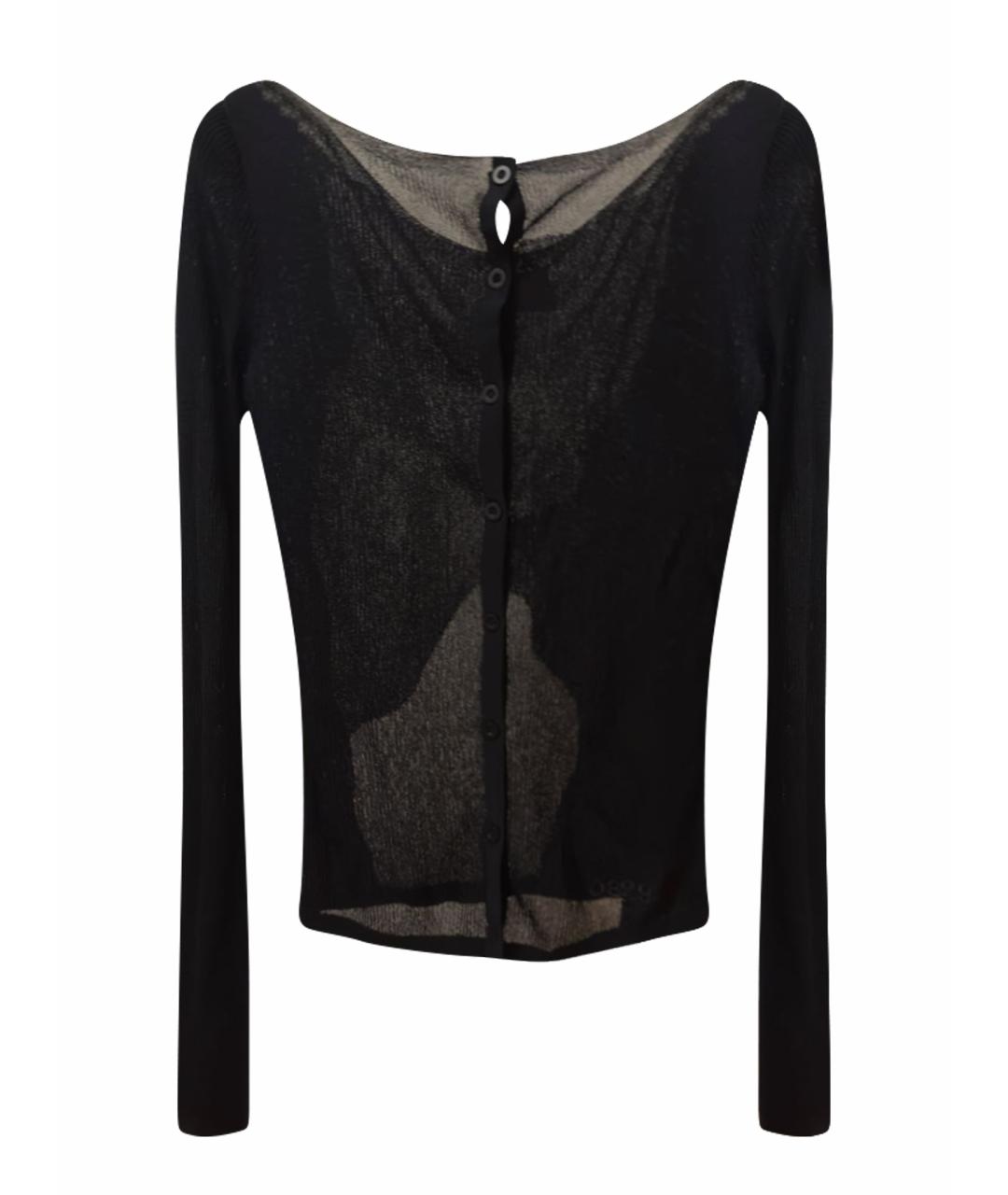 032C Черный вискозный кардиган, фото 1