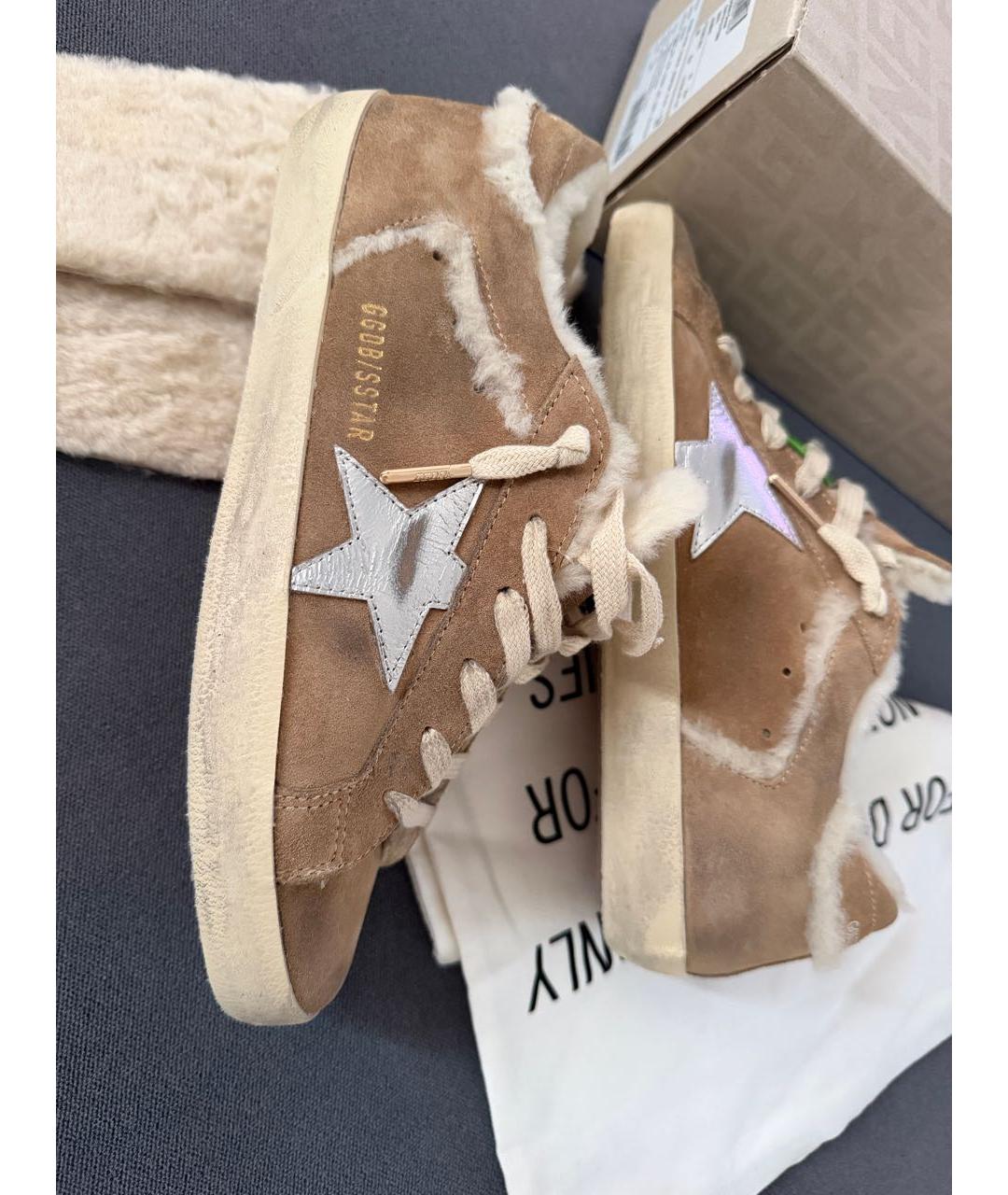 GOLDEN GOOSE DELUXE BRAND Коричневые замшевые кеды, фото 5