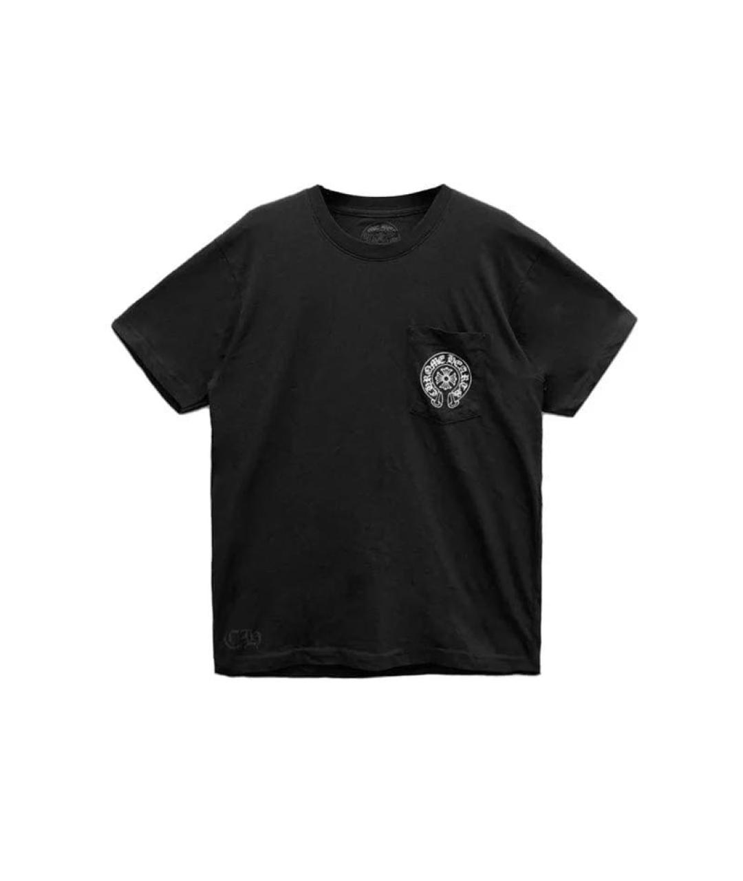 CHROME HEARTS Черная хлопковая футболка, фото 3