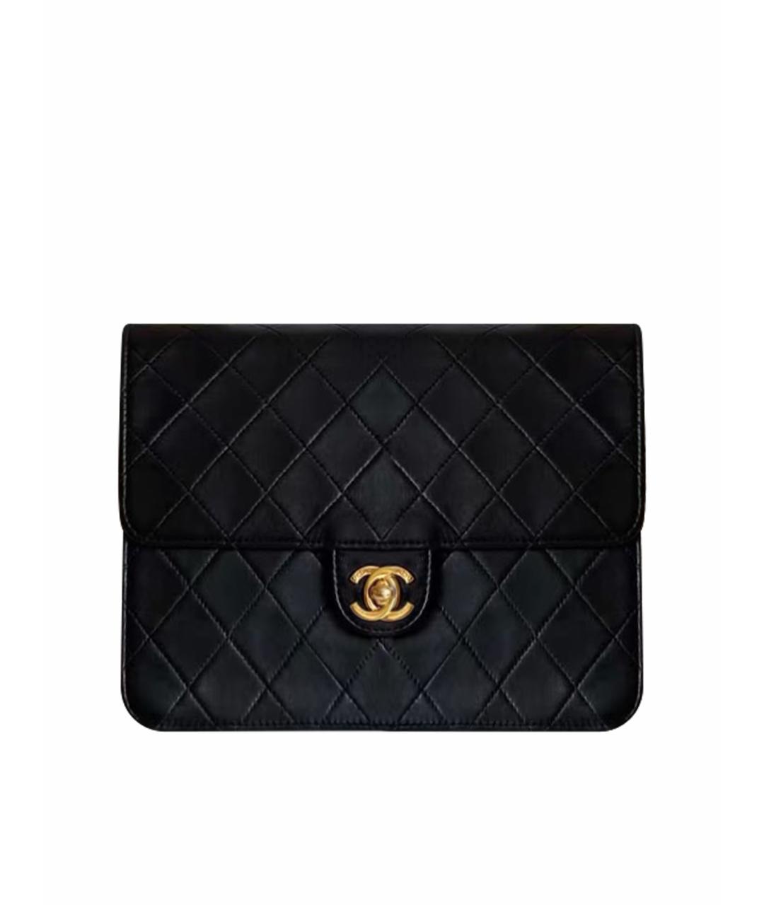 CHANEL Черная кожаная сумка через плечо, фото 1