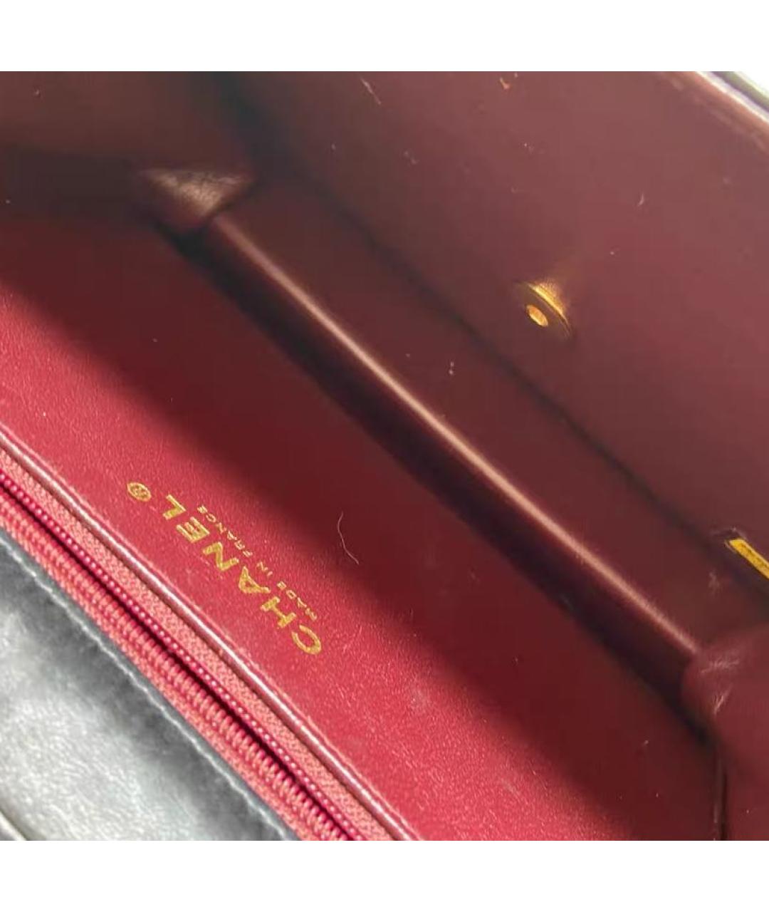 CHANEL Черная кожаная сумка через плечо, фото 8