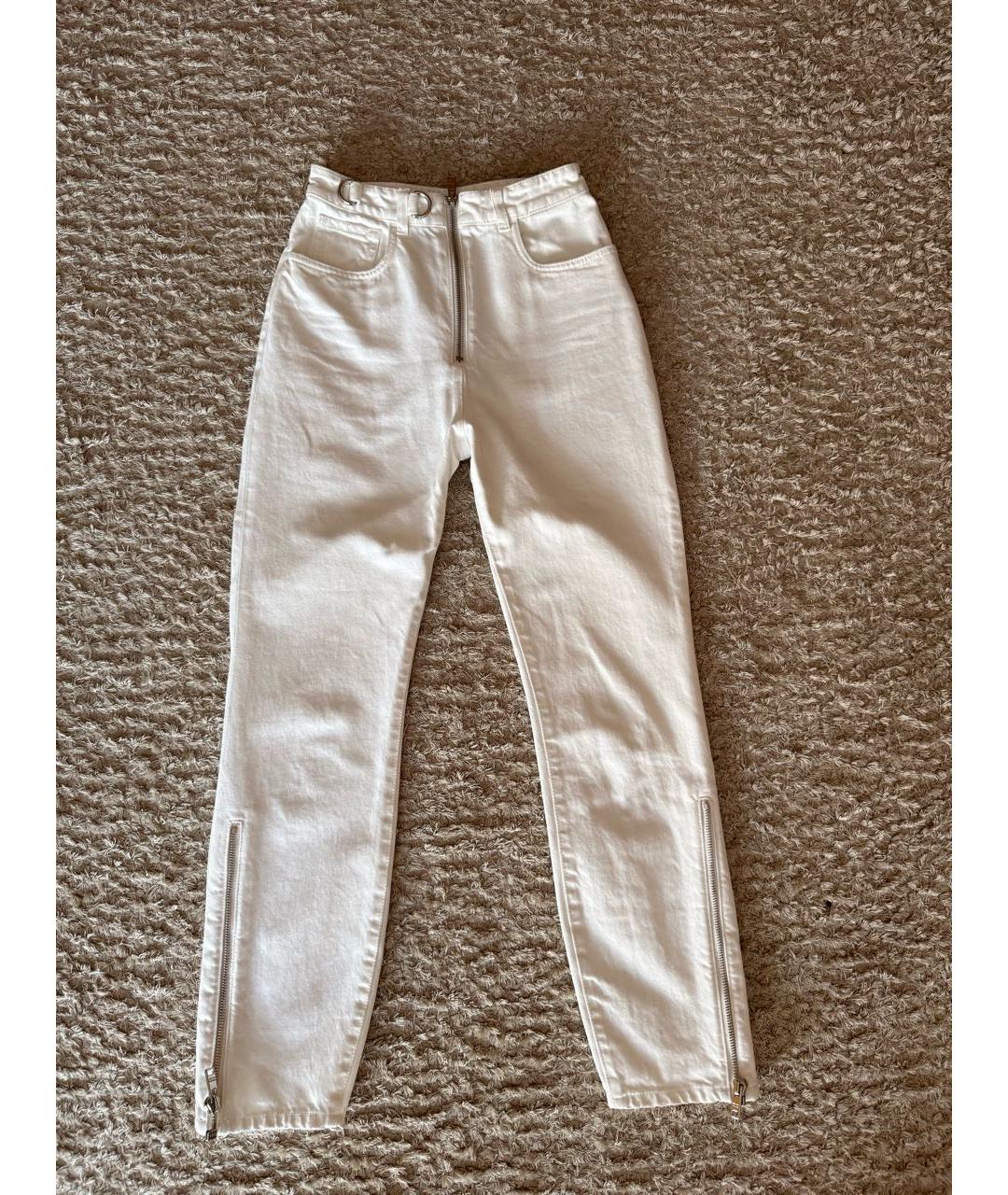 PRADA Белые хлопковые джинсы слим, фото 6