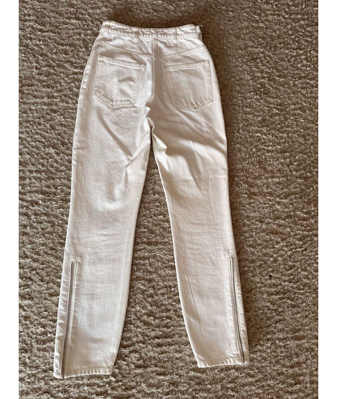 PRADA Белые хлопковые джинсы слим, фото 2