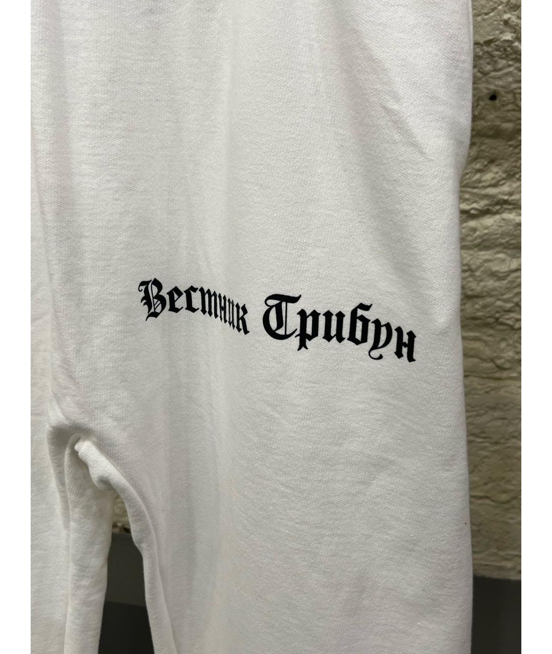 Kanye West Белые хлопковые повседневные брюки, фото 3