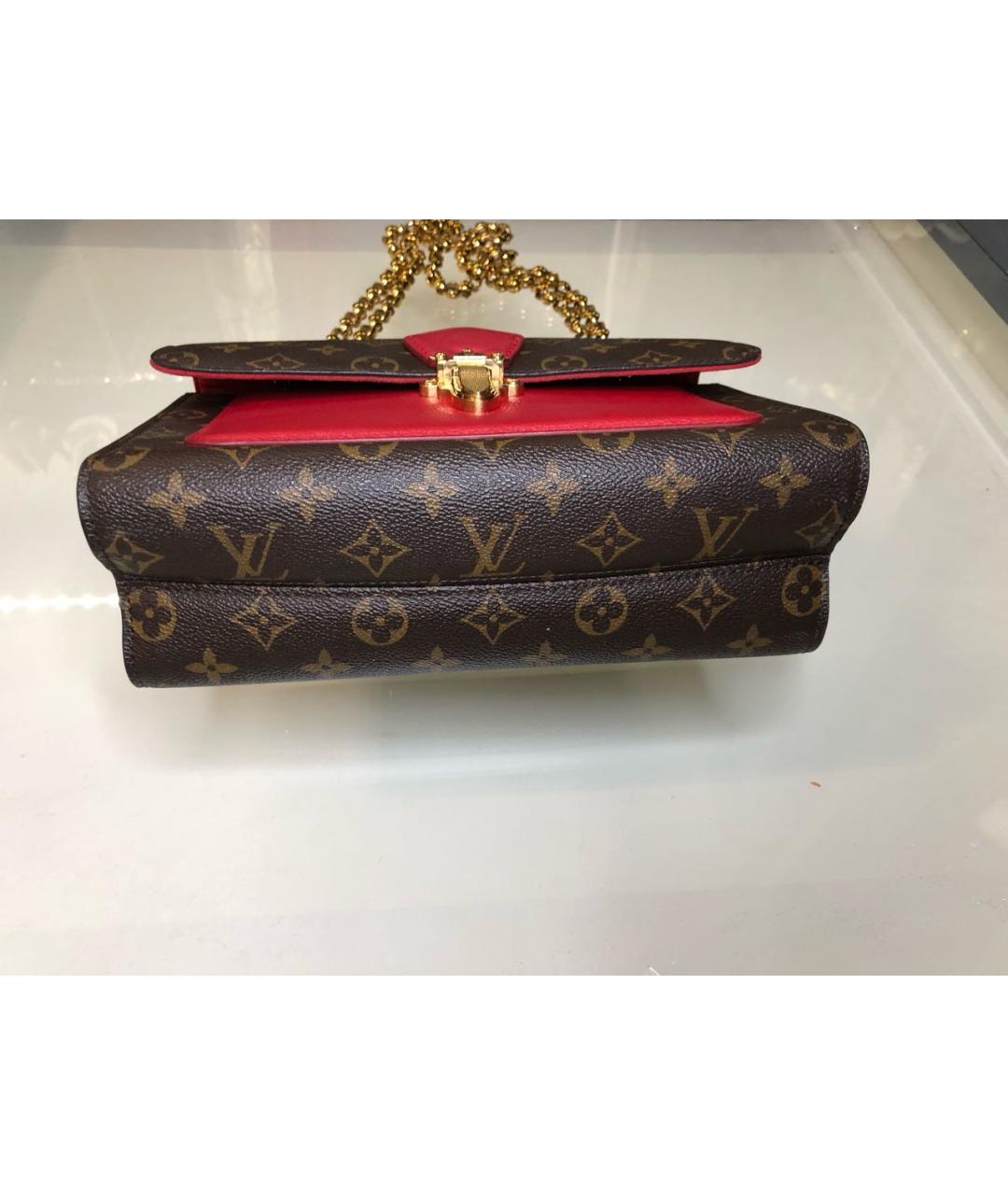 LOUIS VUITTON Красная кожаная сумка через плечо, фото 2