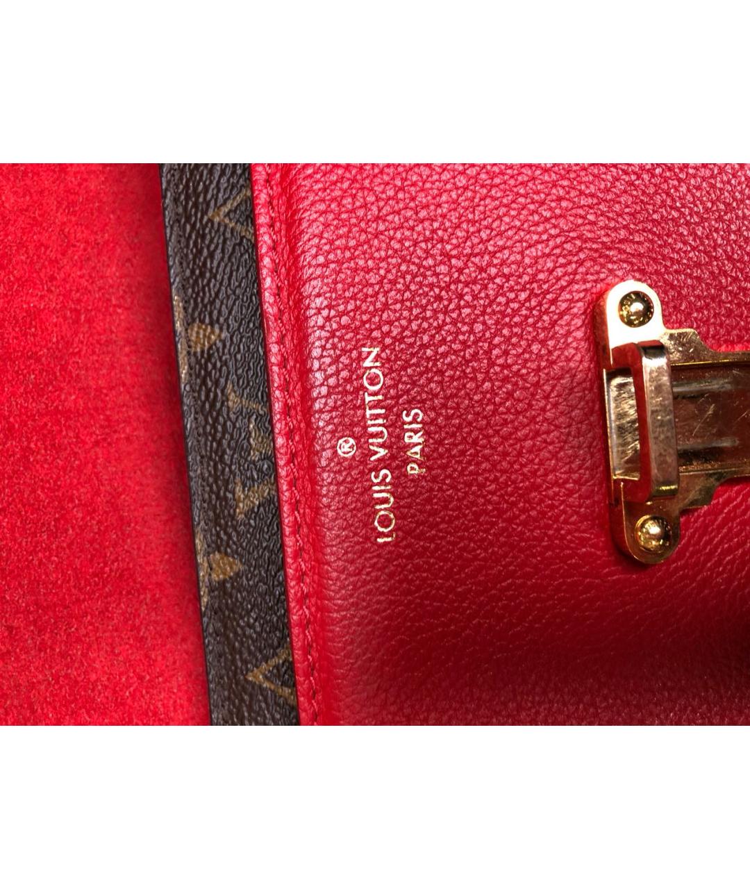 LOUIS VUITTON Красная кожаная сумка через плечо, фото 8