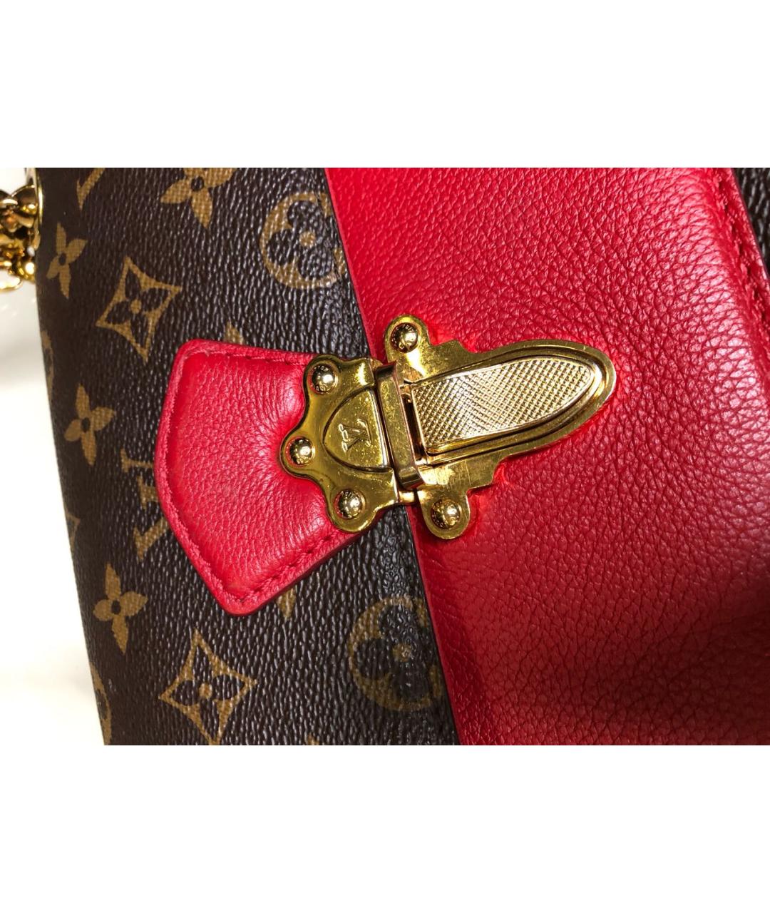 LOUIS VUITTON Красная кожаная сумка через плечо, фото 5