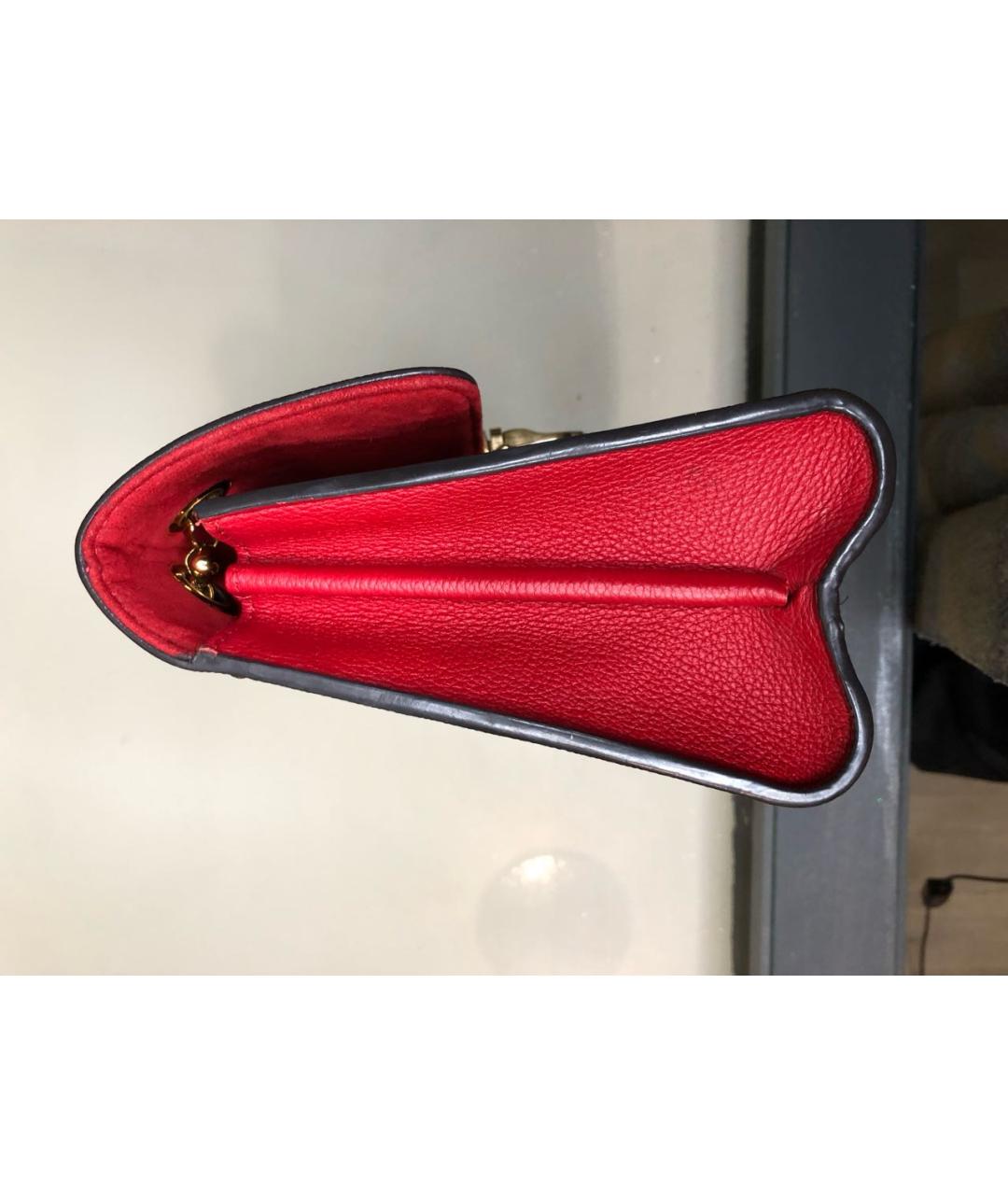 LOUIS VUITTON Красная кожаная сумка через плечо, фото 7