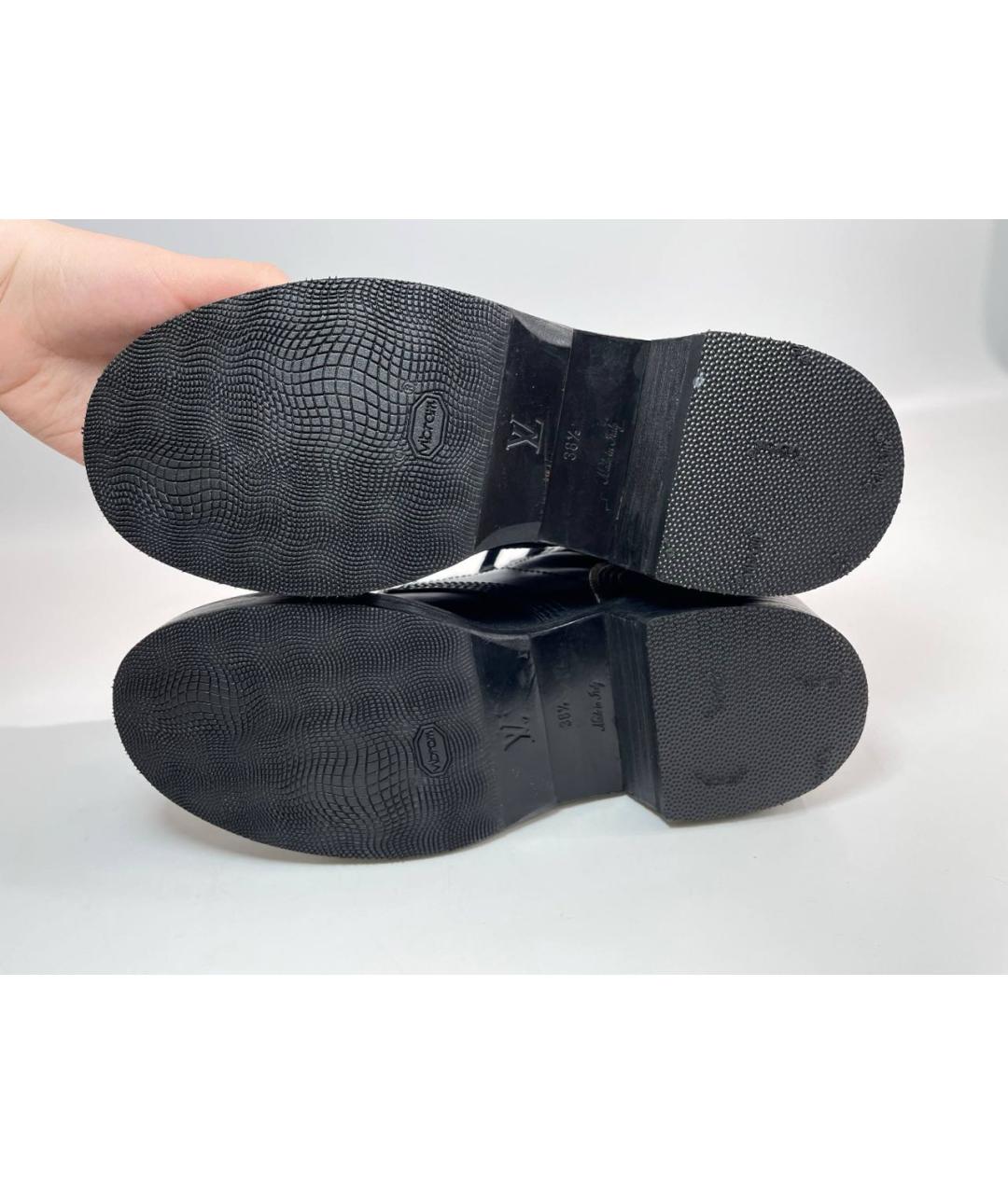 LOUIS VUITTON Черные кожаные ботинки, фото 6